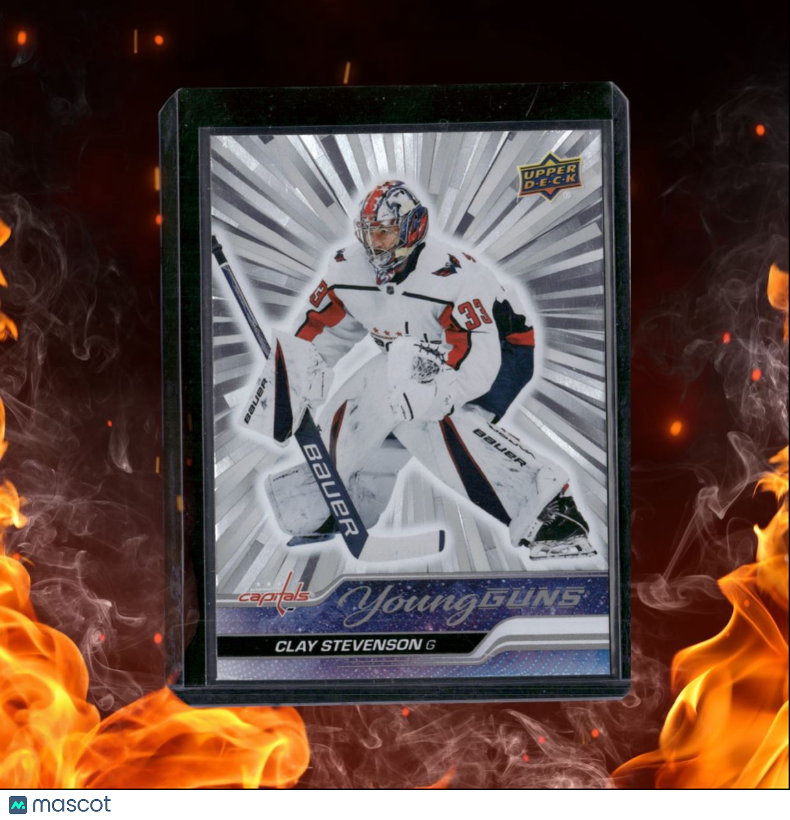2023-24 Upper Deck Young Guns Clay Stevenson Outburst Silver Rookie #457