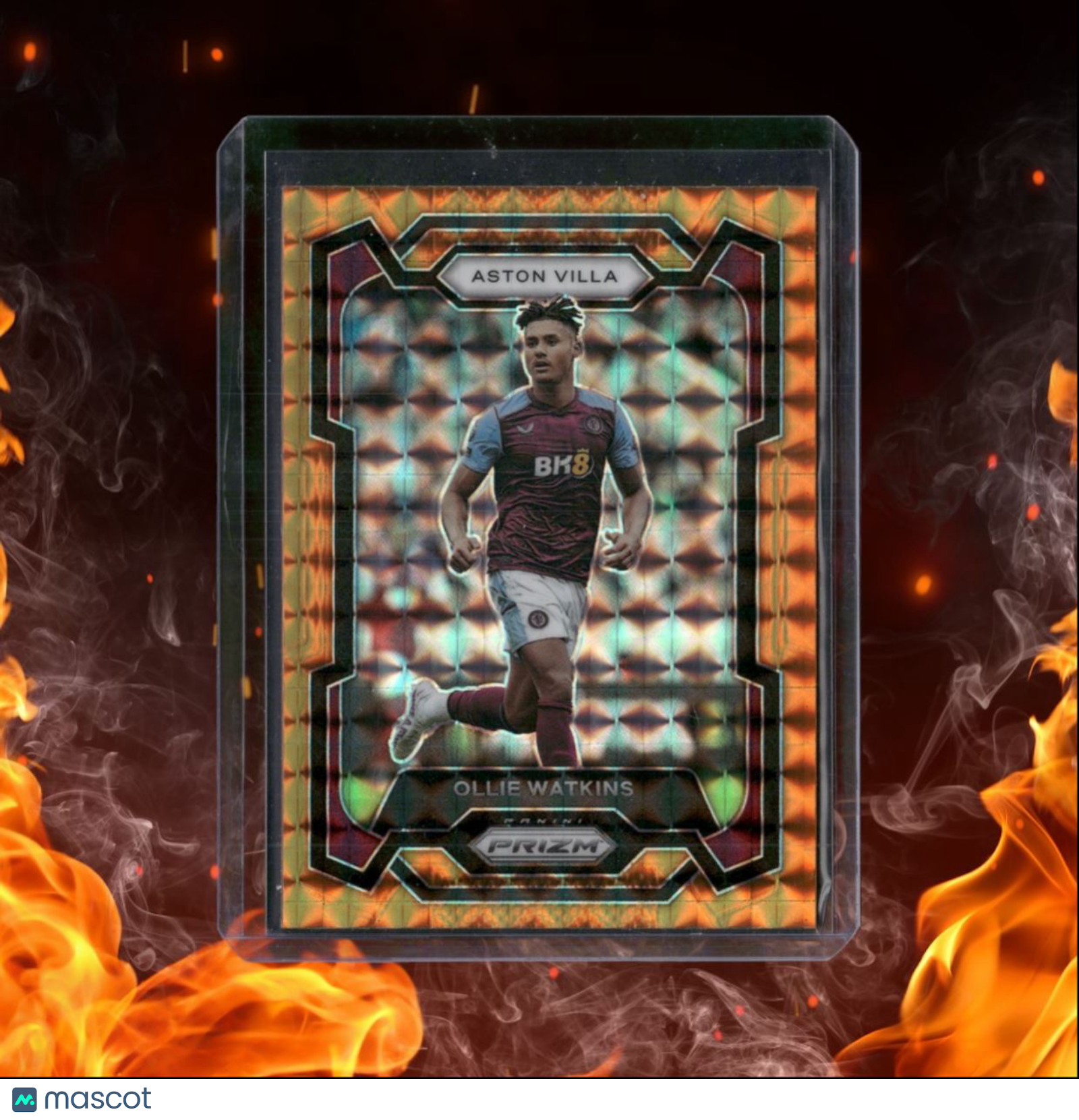 2023 Panini Prizm Premier League Ollie Watkins Orange Mosaic Prizm #112