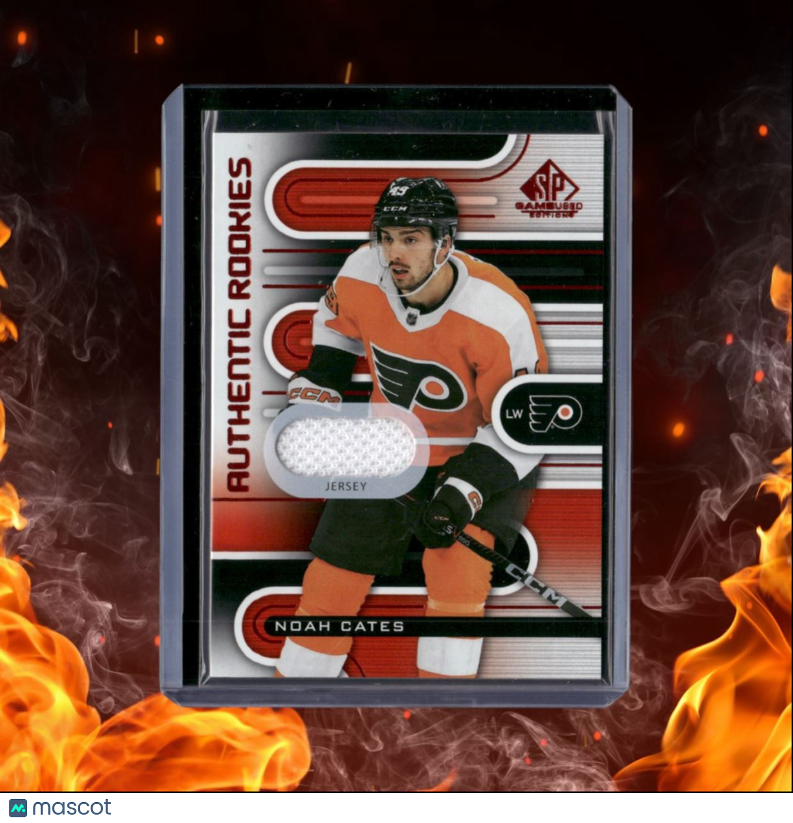 2022-23 SP Game Used Noah Cates Red Jersey Rookie #186