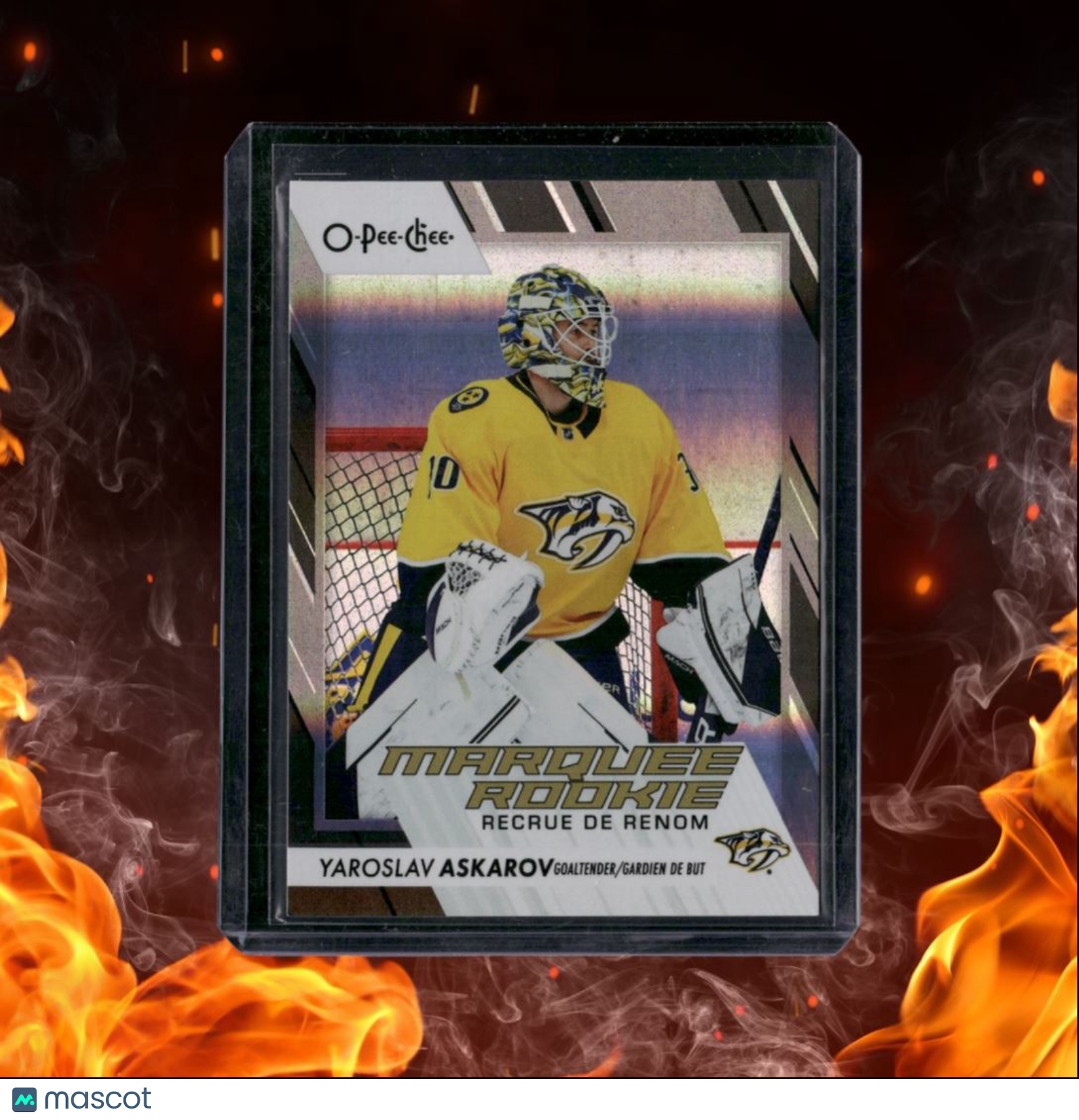 2023-24 O-Pee-Chee Yaroslav Askarov Black Rainbow Marquee Rookie 045/100 #541