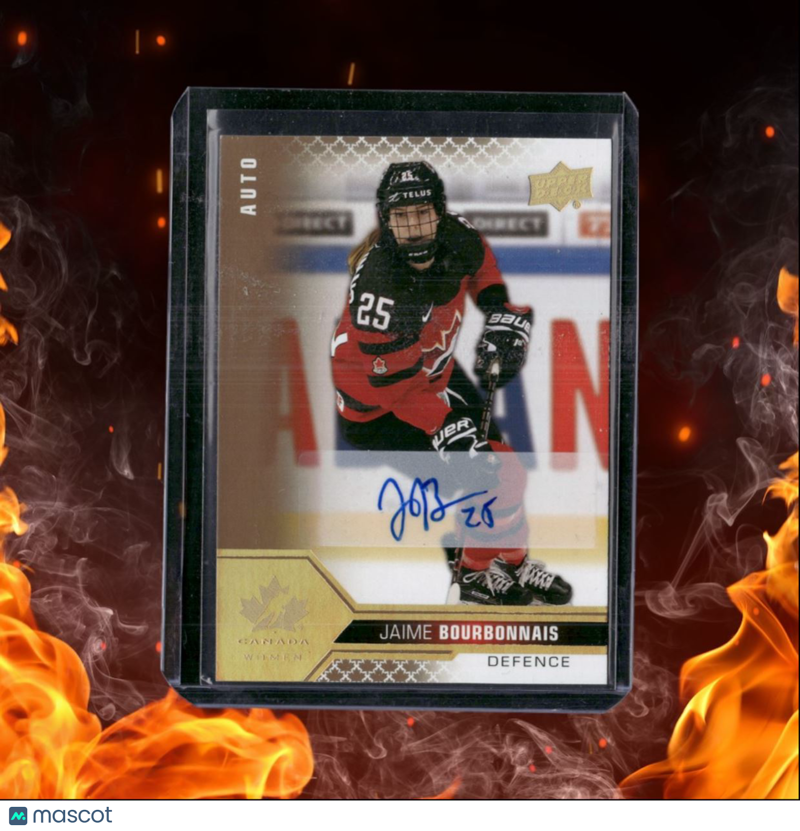 2022-23 Upper Deck Team Canada Women Jaime Bourbonnais Gold Auto #55