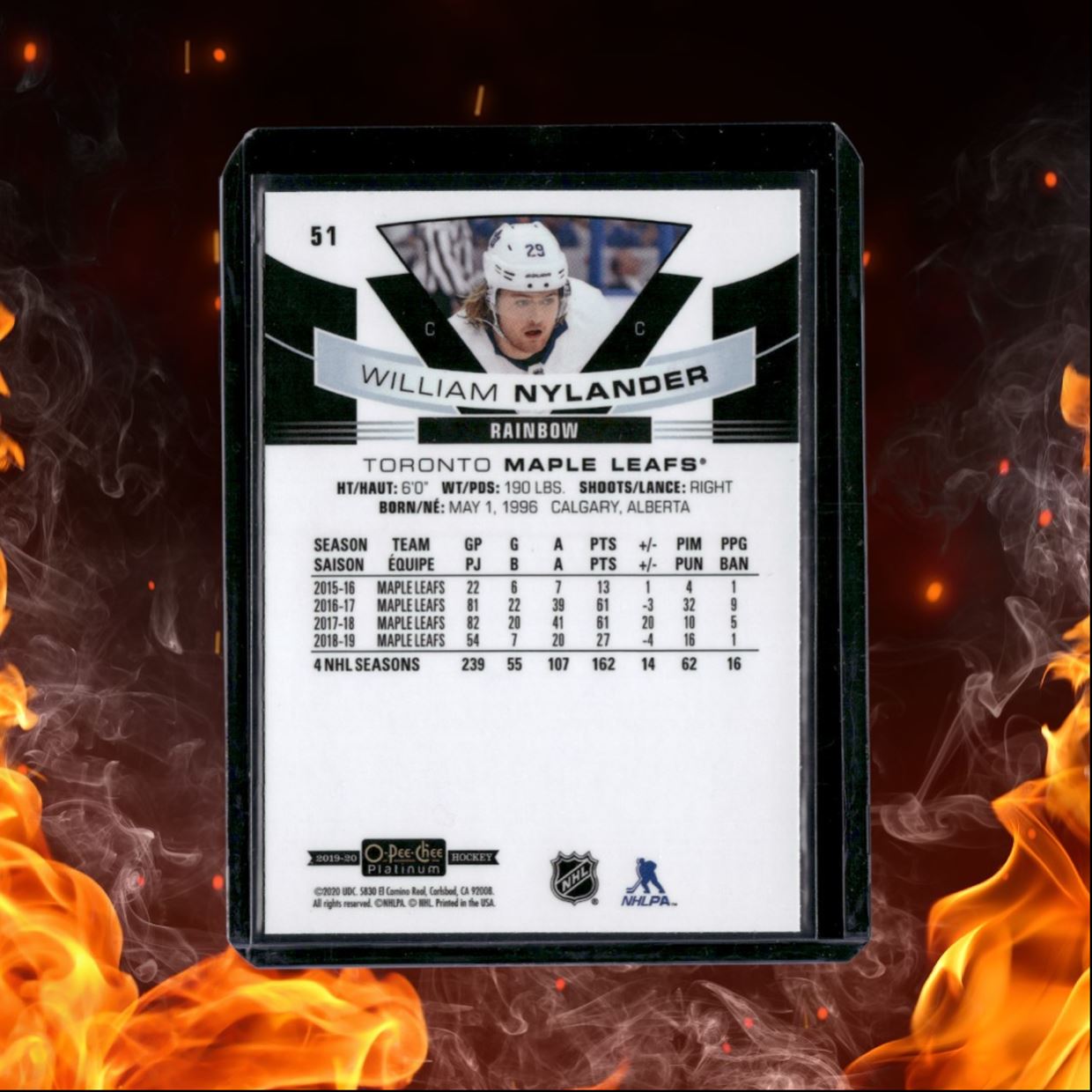 2019-20 O-Pee-Chee Platinum William Nylander Rainbow #51