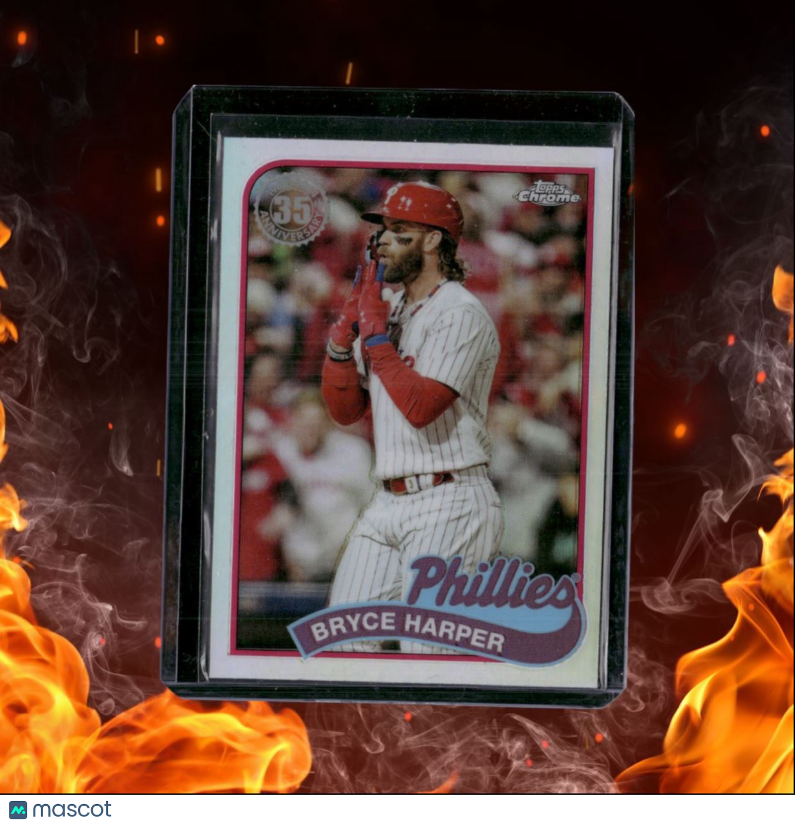 2024 Topps Chrome Bryce Harper 1989 Retro Design Refractor #89CB-10