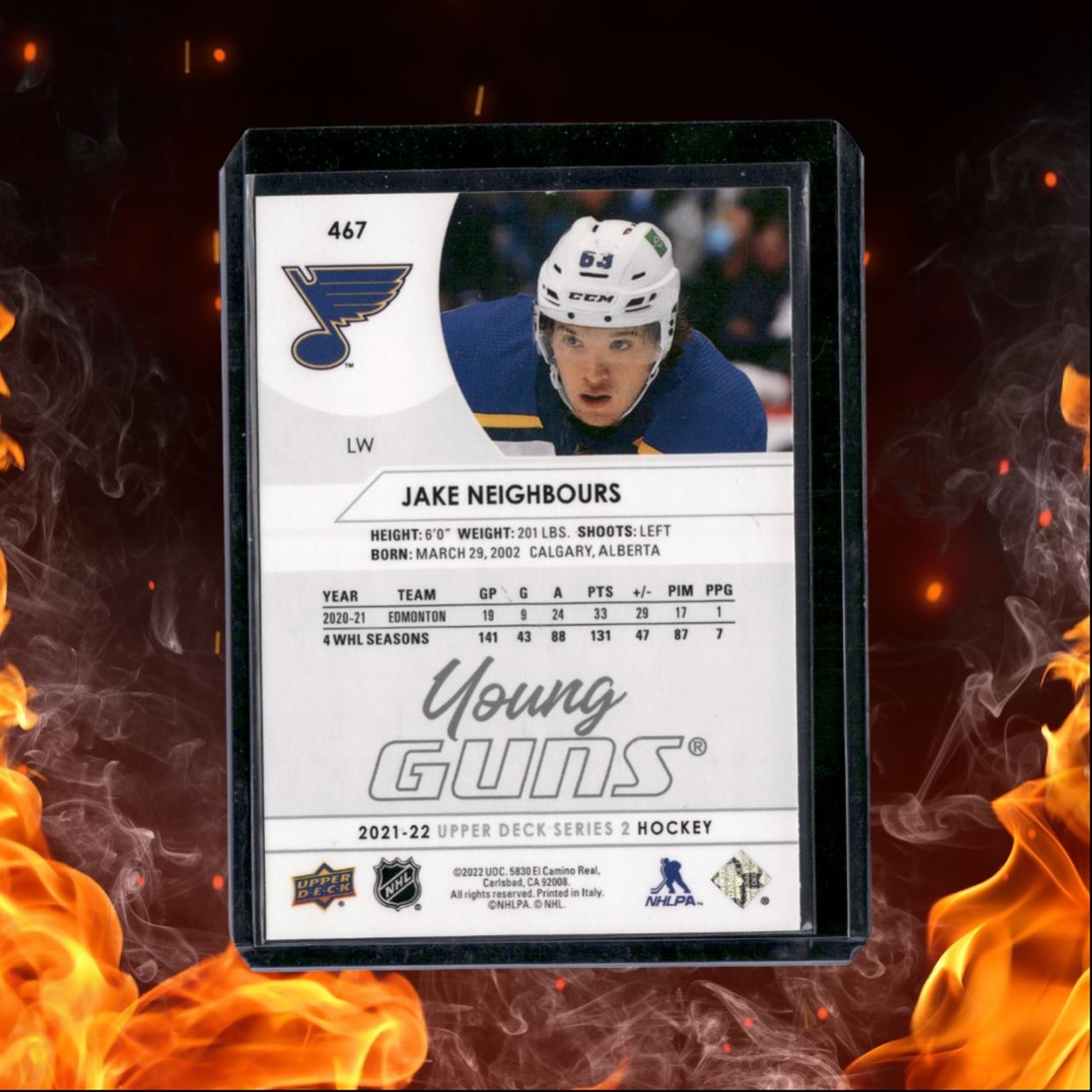 2021-22 Upper Deck Jake Neighbours Young Guns Rookie #467