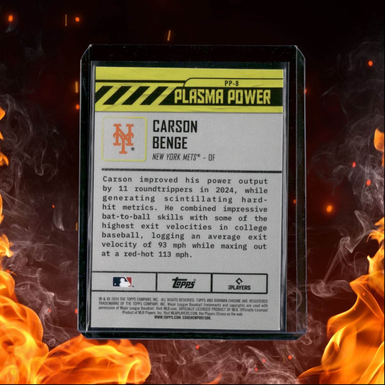 2024 Bowman Chrome Carson Benge Prospect Plasma Power #PP-8