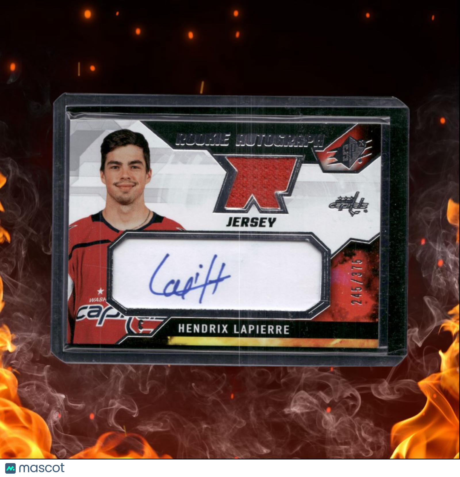 2021-22 Upper Deck SPx Hendrix Lapierre Jersey Rookie Auto 245/375 #HL