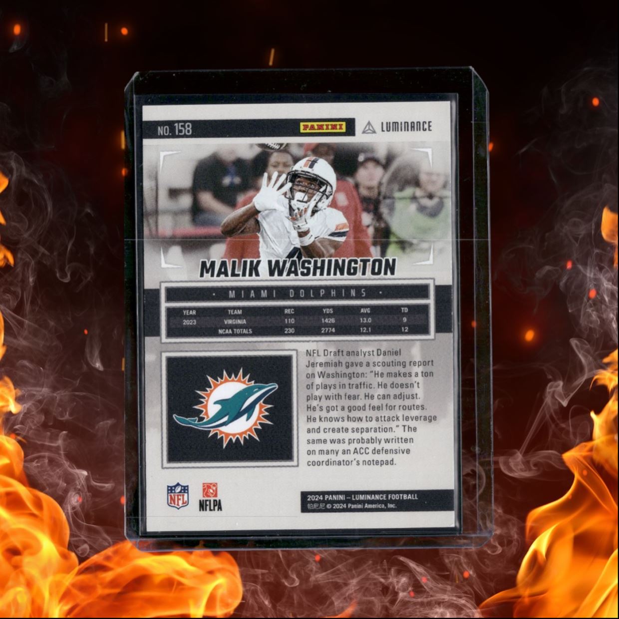 2024 Panini Luminance Malik Washington Red Rookie 14/25 #158
