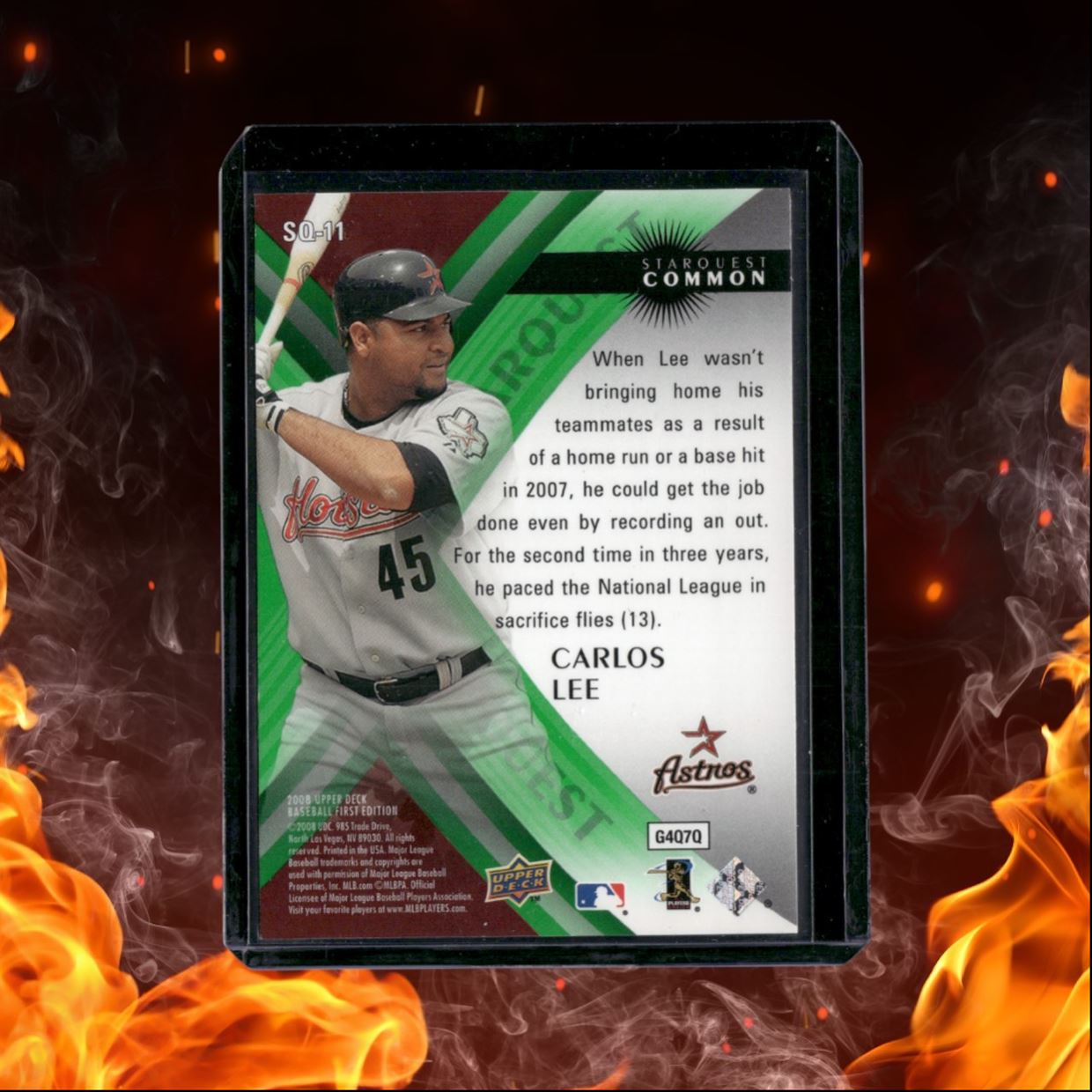 2008 Upper Deck Baseball Carlos Lee Starquest Common Green #SQ-11