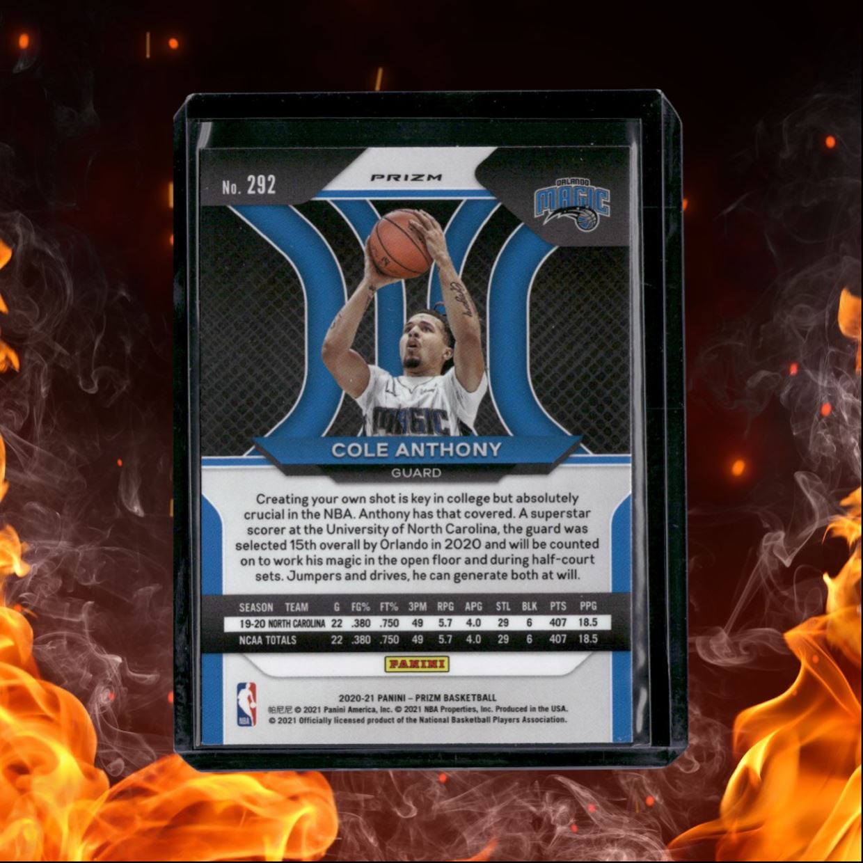 2020-21 Panini Prizm Cole Anthony Red Ruby Wave Prizm Rookie #292