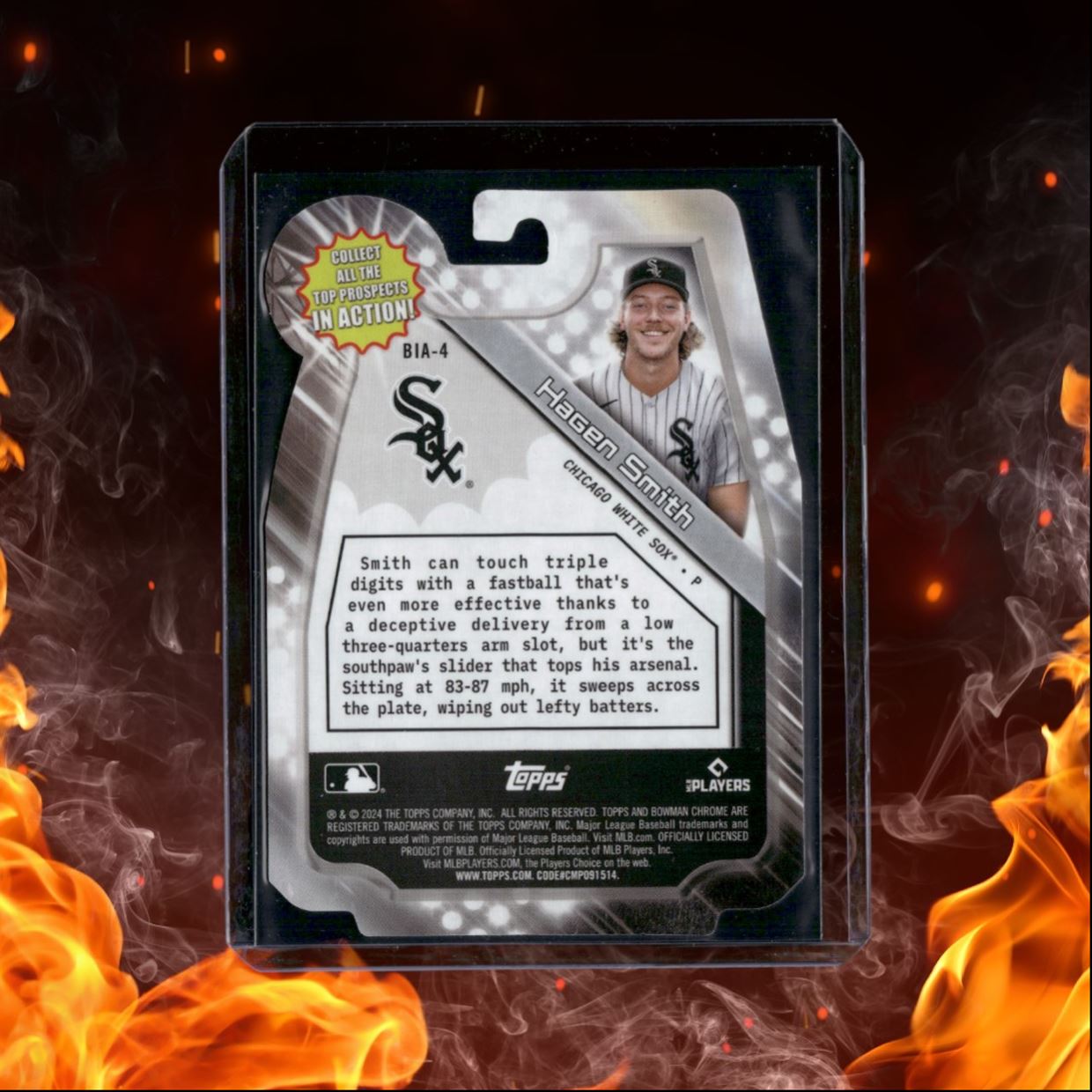 2024 Bowman Chrome Hagen Smith Top Prospect In Action Die-Cut #BIA-4