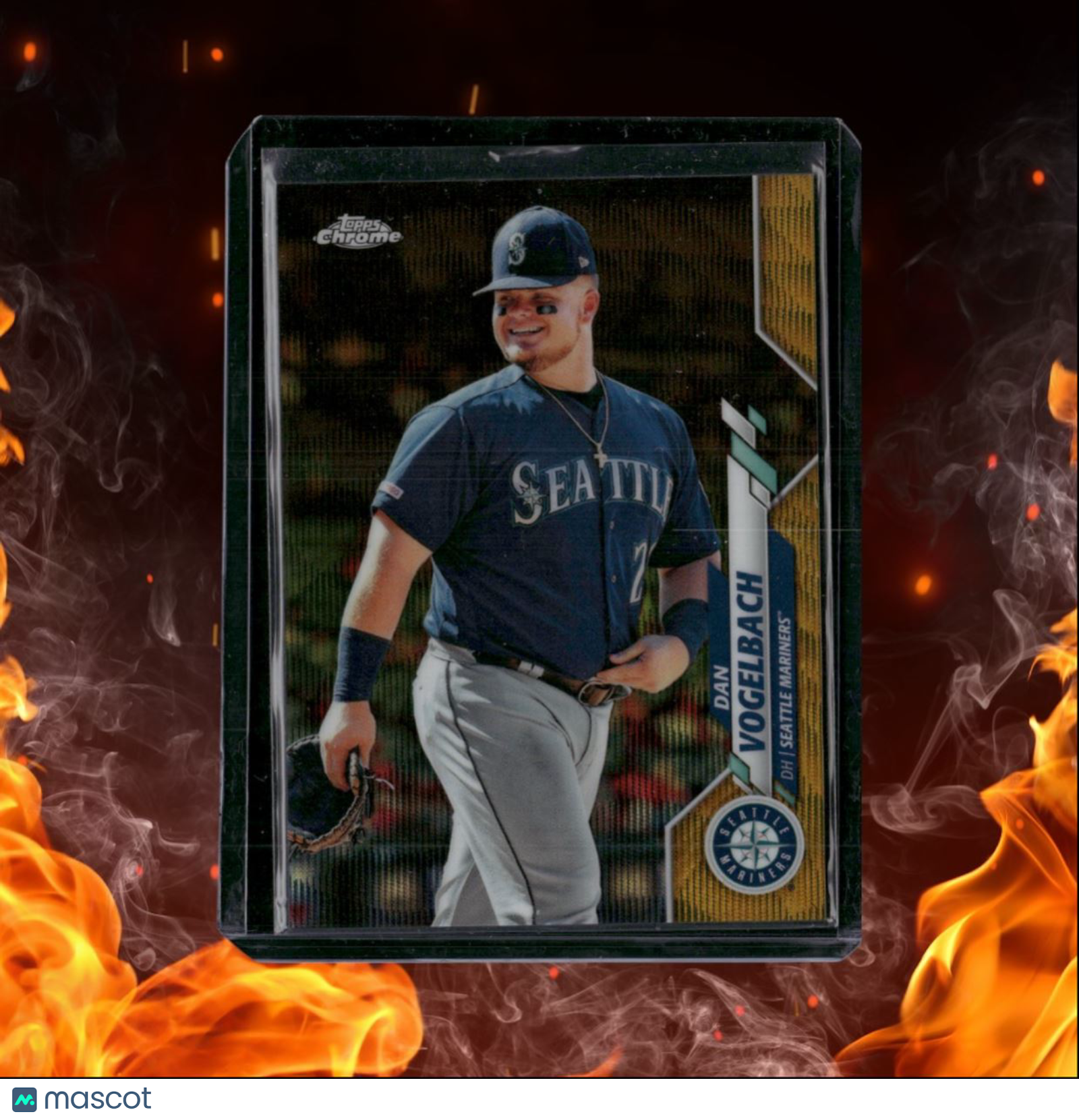 2020 Topps Chrome Dan Vogelbach Gold Wave Refractor 43/50 #30