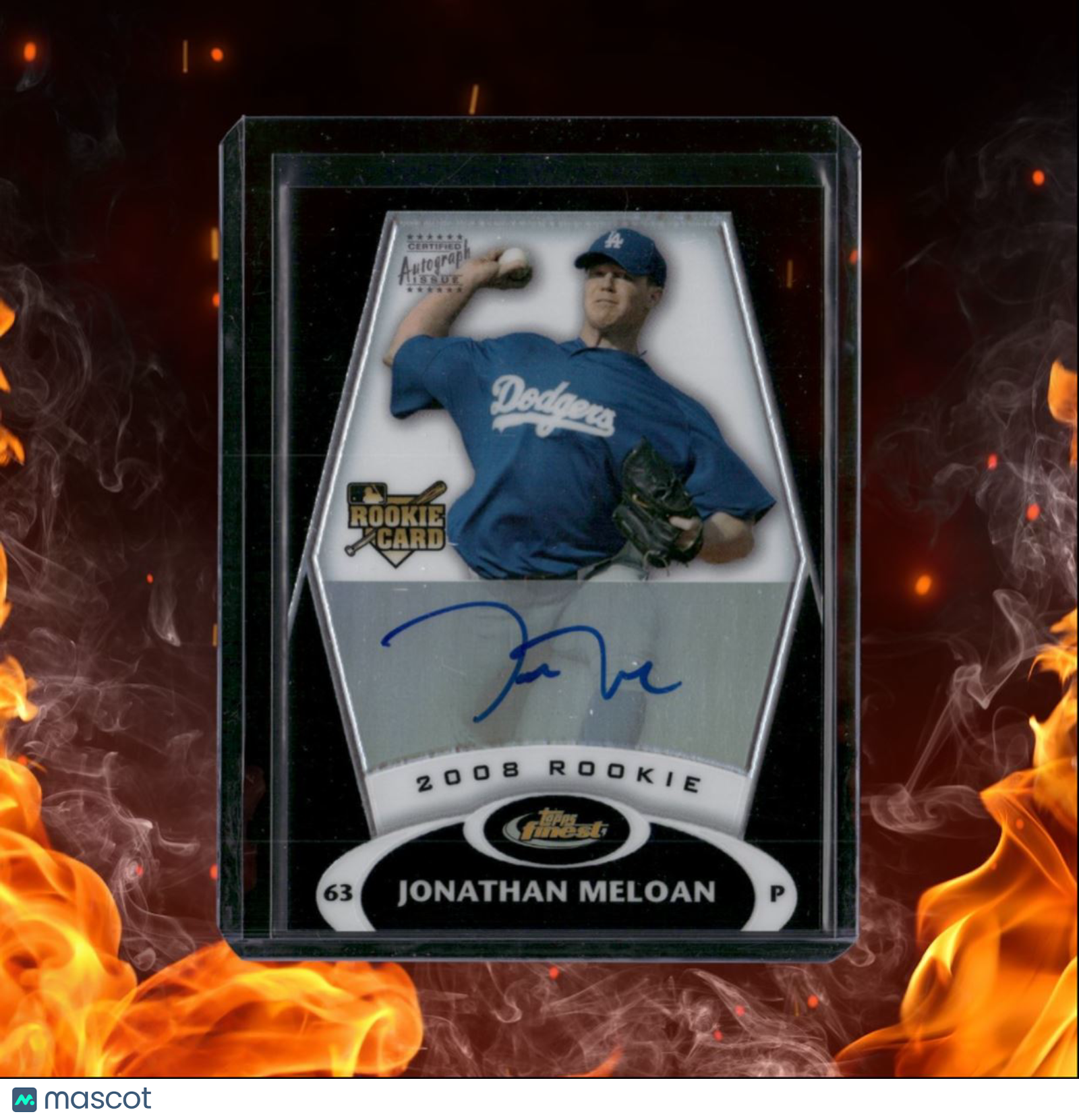 2008 Topps Finest Jonathan Meloan Refractor Rookie Auto 65/99 #158