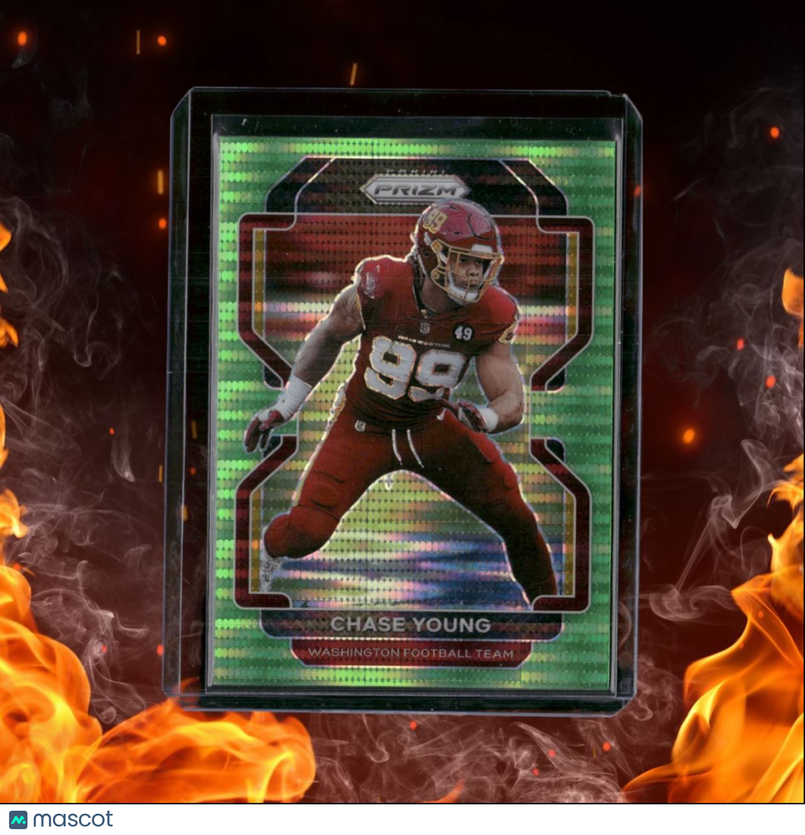 2021 Panini Prizm Chase Young Green Pulsar Prizm #213