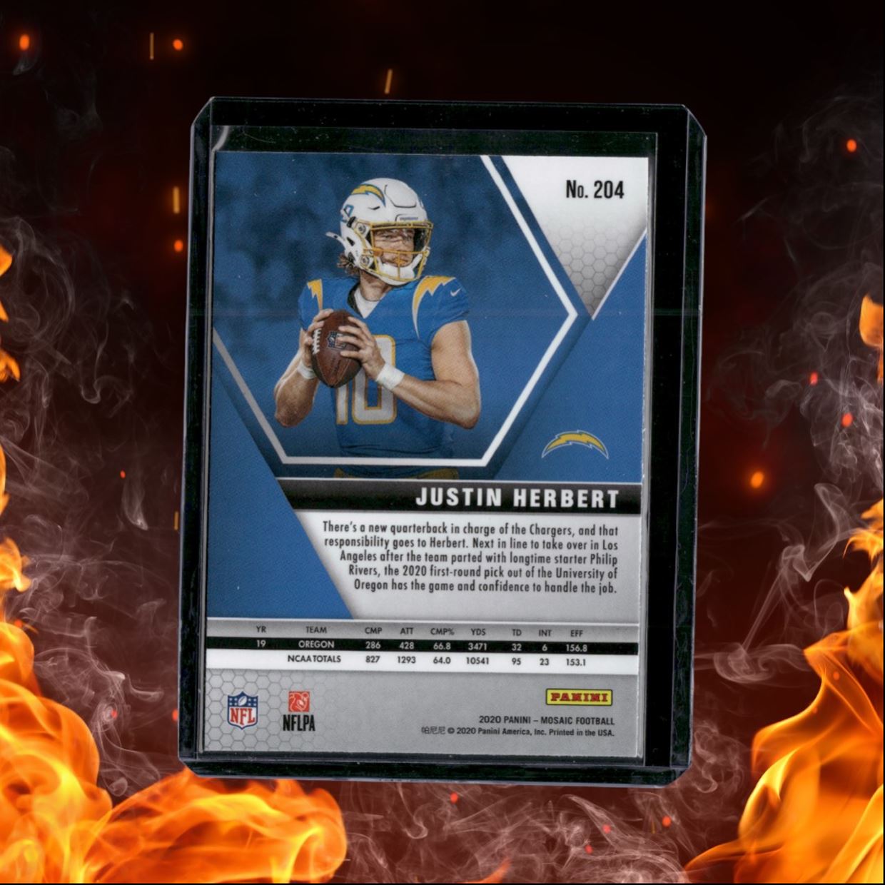 2020 Panini Mosaic Justin Herbert Rookie #204