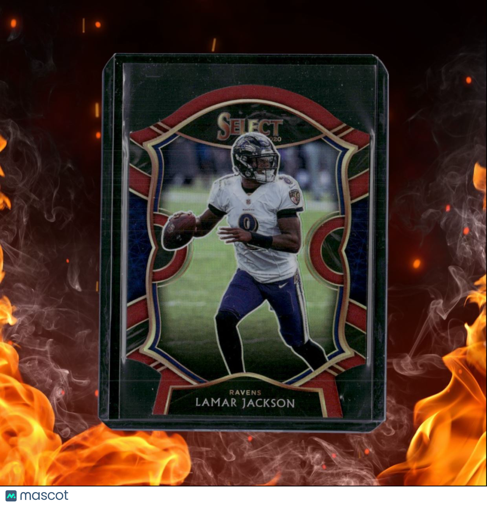2020 Panini Select Lamar Jackson Die-Cut Red Black Prizm #3