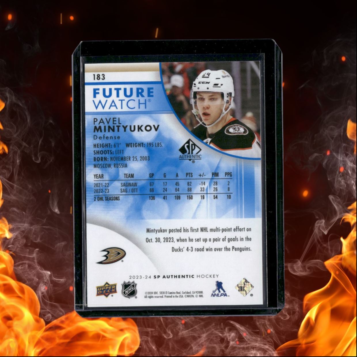 2023-24 SP Authentic Pavel Mintyukov Limited Blue 167/399 #183