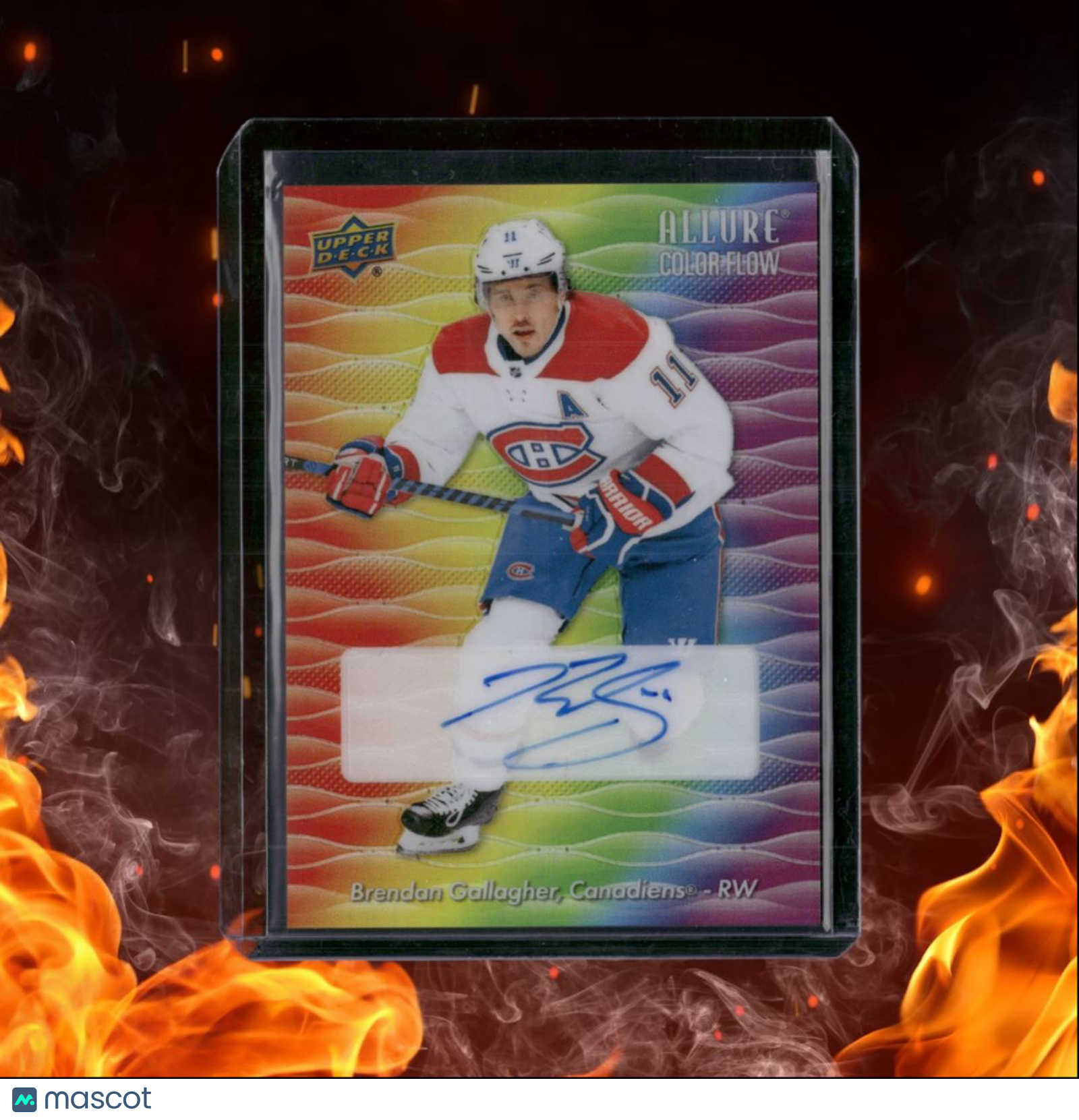 2023-24 Upper Deck Allure Brendan Gallagher Color Flow Full Rainbow Auto #CFA-BG