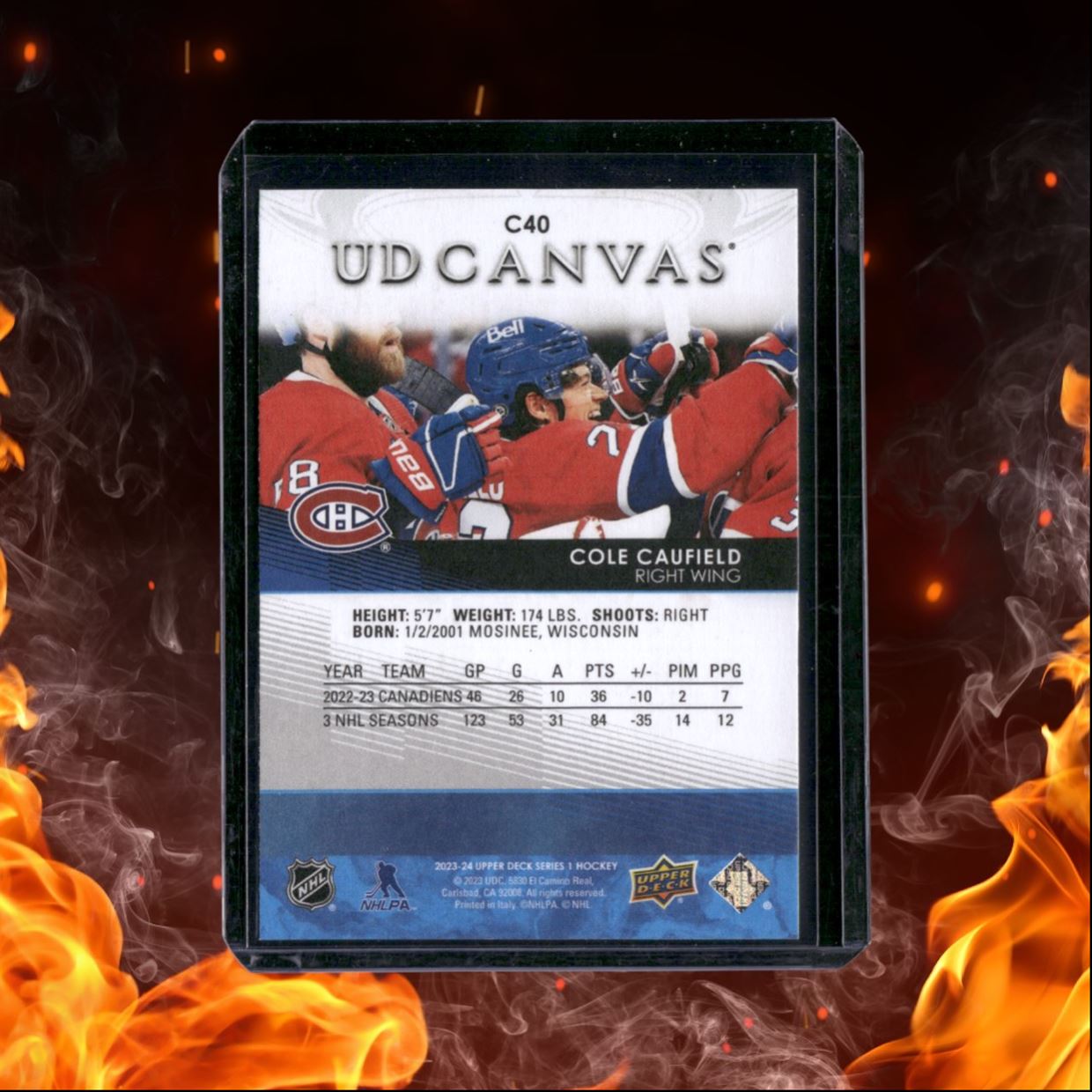 2023-24 Upper Deck Cole Caufield UD Canvas Rookie #C40