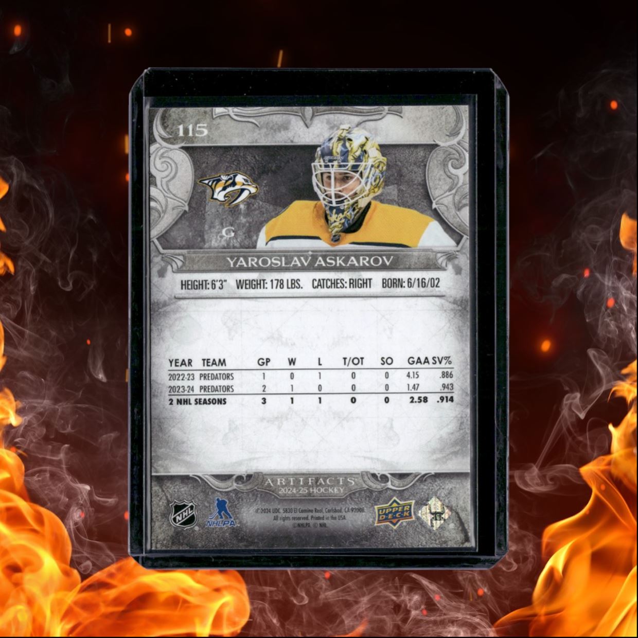 2024-25 Upper Deck Artifacts Yaroslav Askarov Foilboard #115