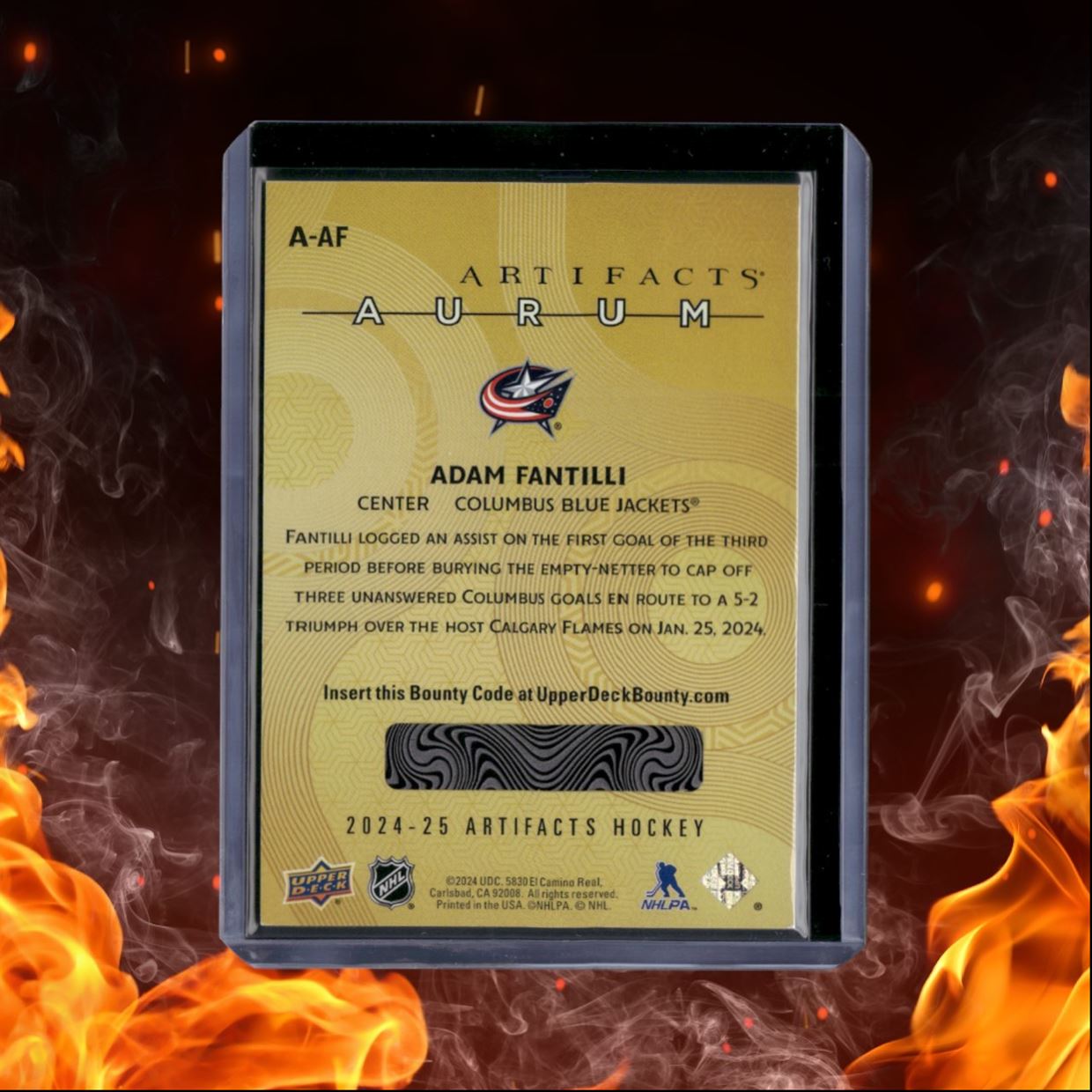 2024-25 Upper Deck Artifacts Adam Fantilli Aurum #A-AF