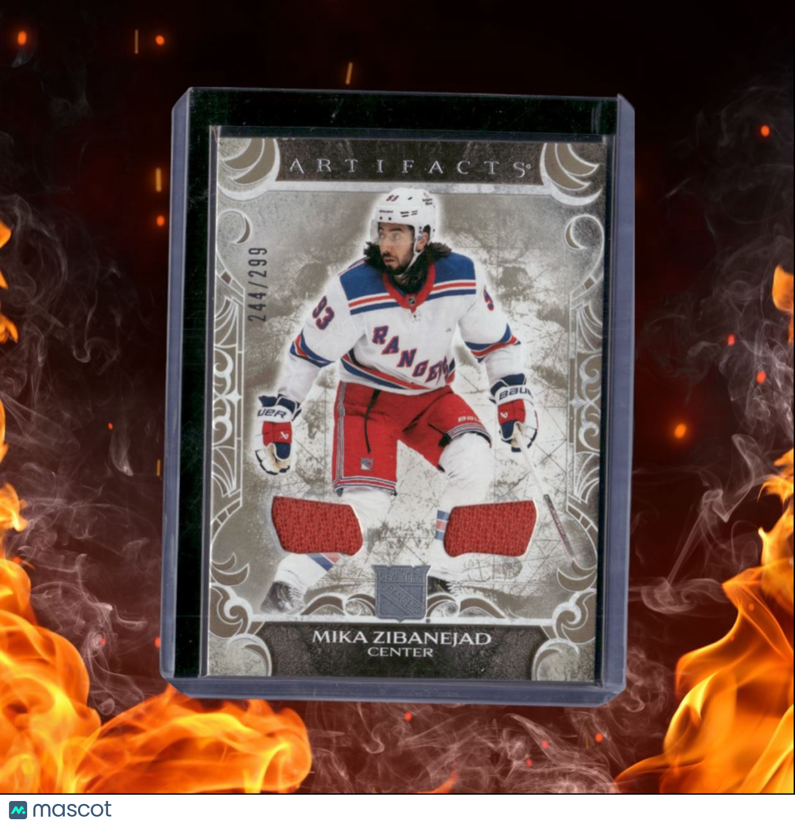 2024-25 Upper Deck Artifacts Mika Zibanejad Jersey Material Gold 244/299 #41
