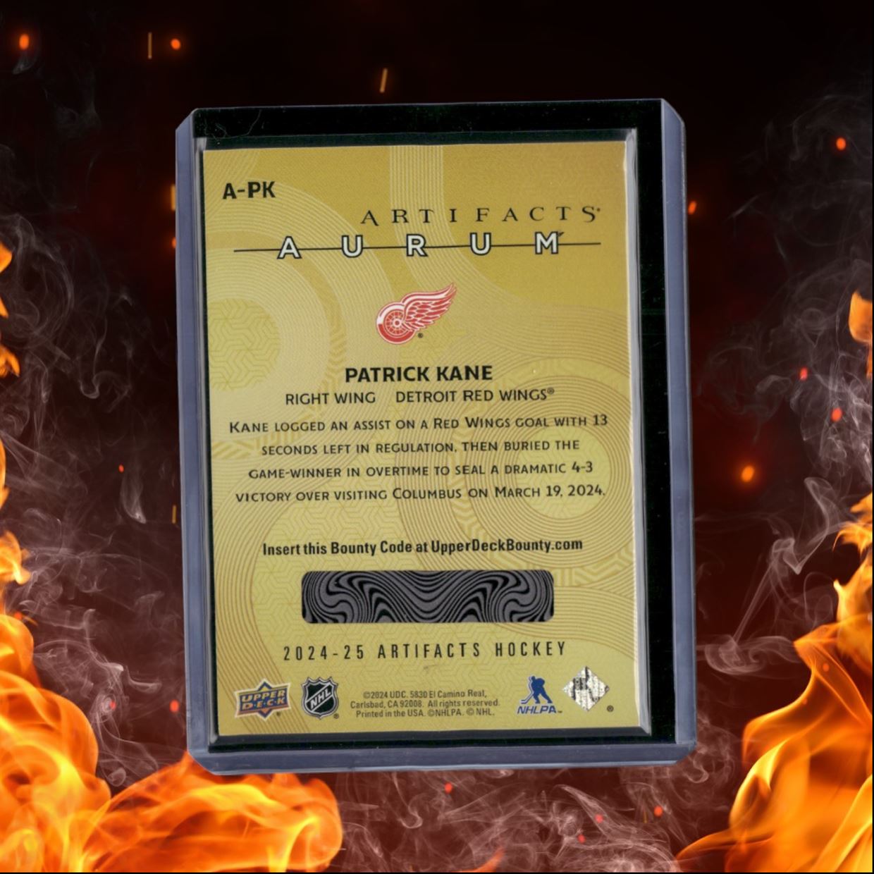 2024-25 Upper Deck Artifacts Patrick Kane Aurum #A-PK