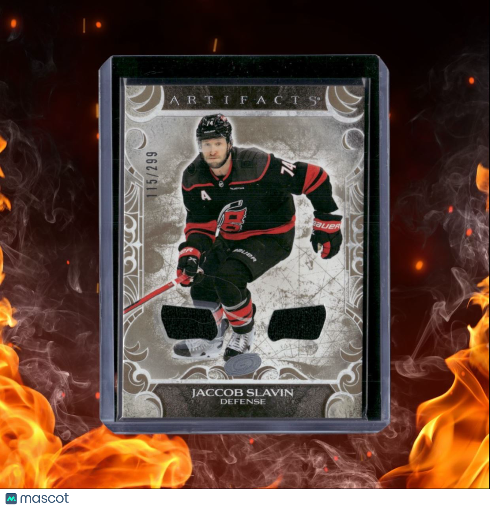 2024-25 Upper Deck Artifacts Jaccob Slavin Jersey Material Gold 115/299 #21