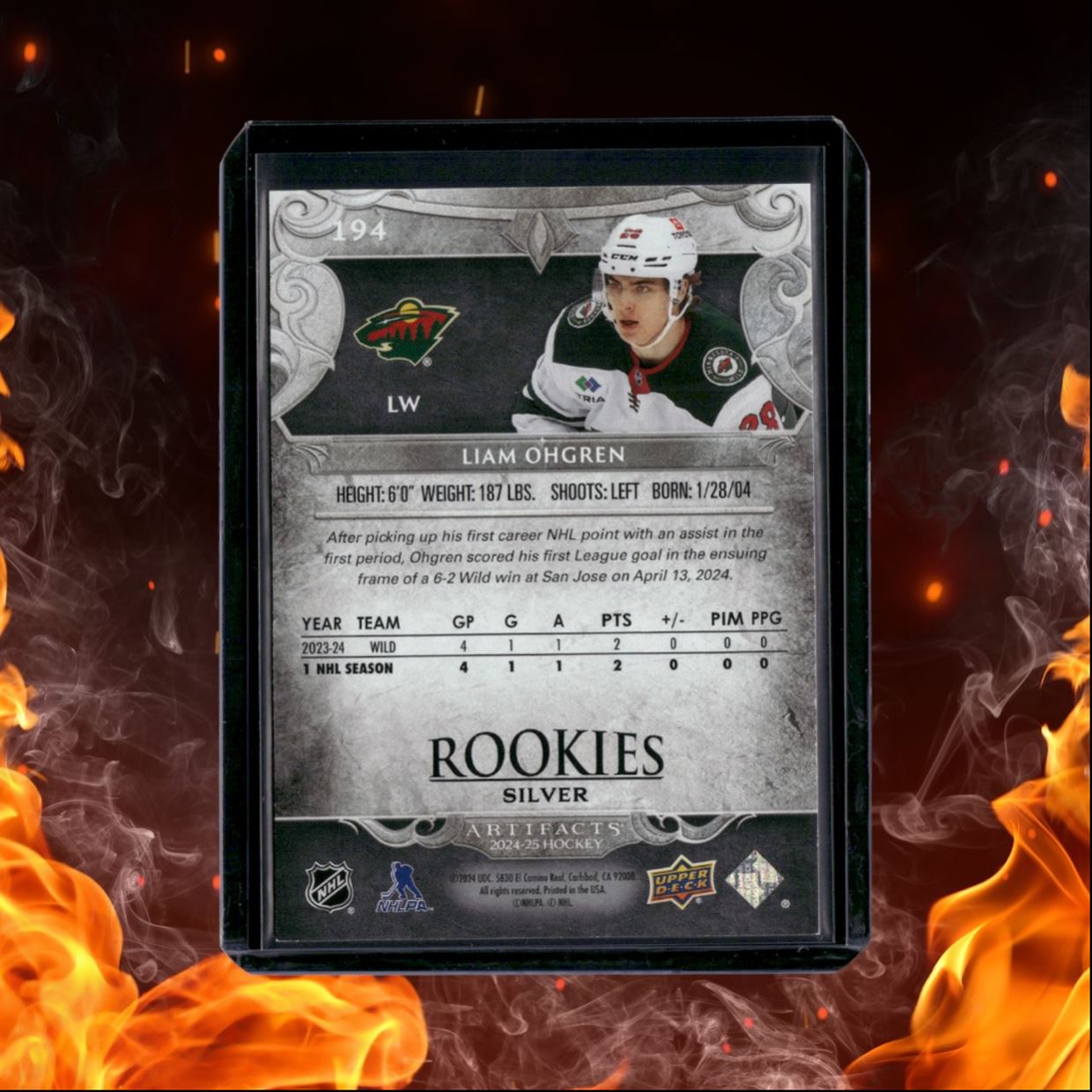2024-25 Upper Deck Artifacts Liam Ohgren Rookie 517/999 #194