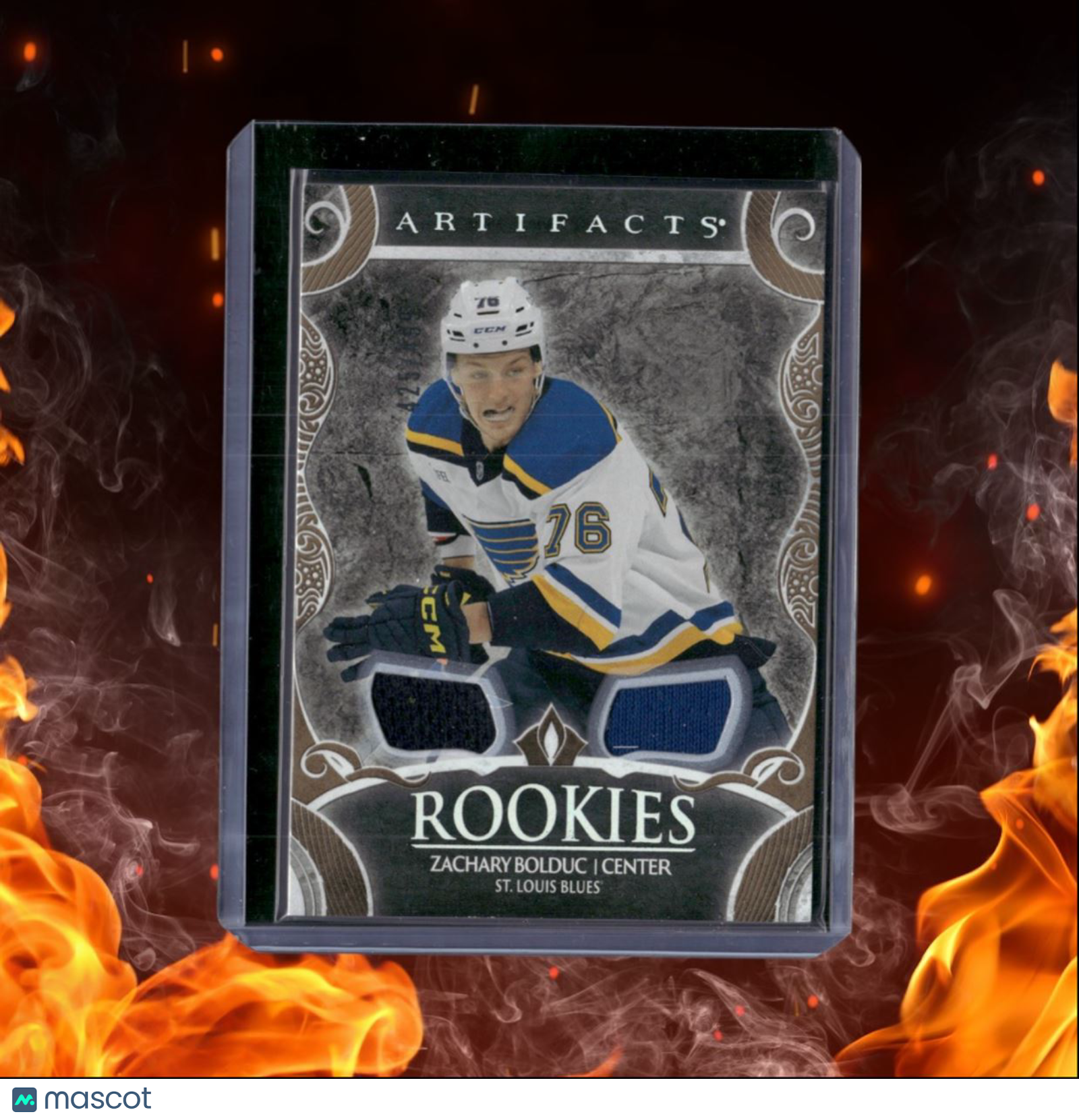 2024-25 Upper Deck Artifacts Zachary Bolduc Material Jersey Gold Rookie 425/499