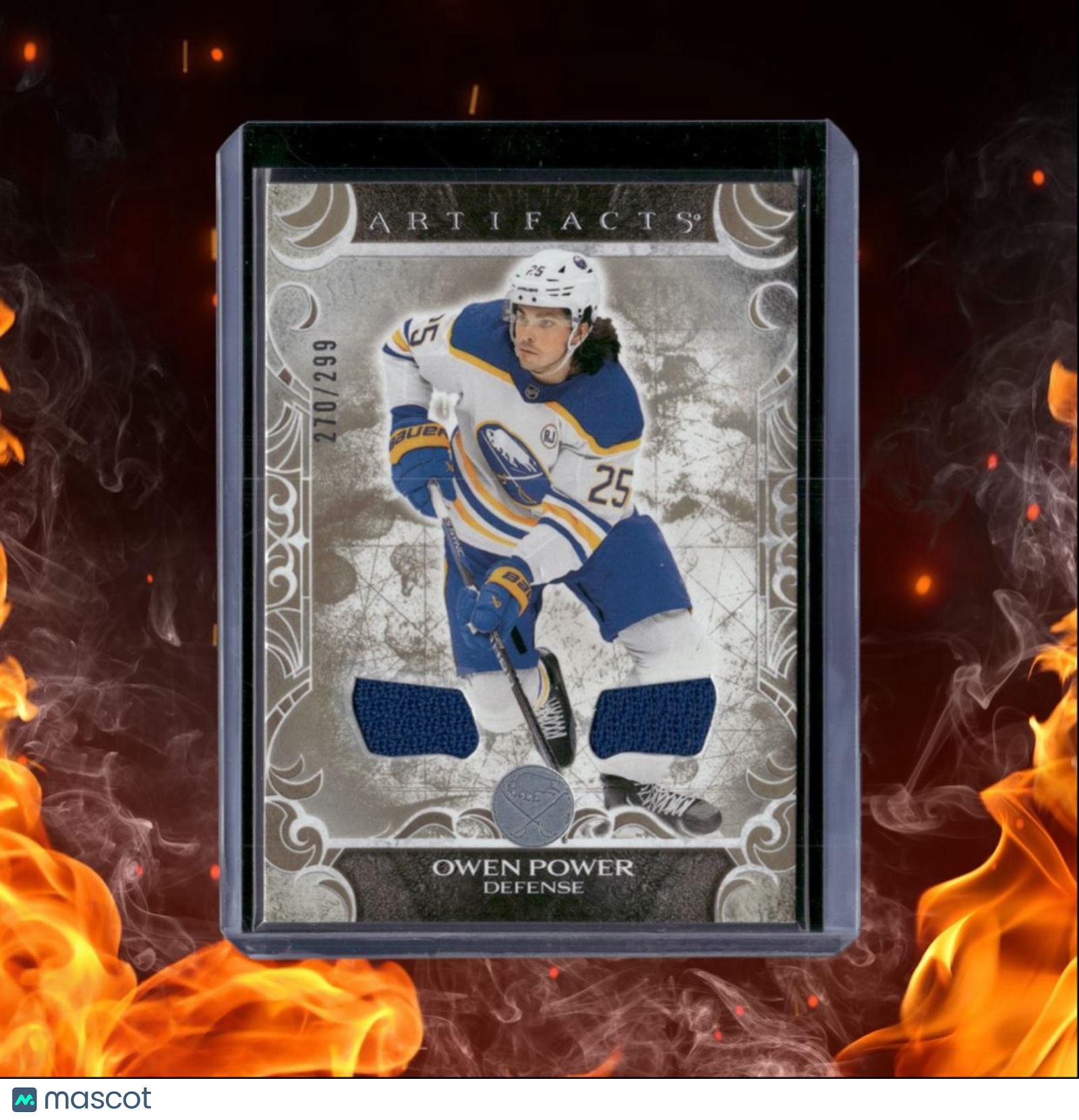 2024-25 Upper Deck Artifacts Owen Power Jersey Material Gold 270/299 #37