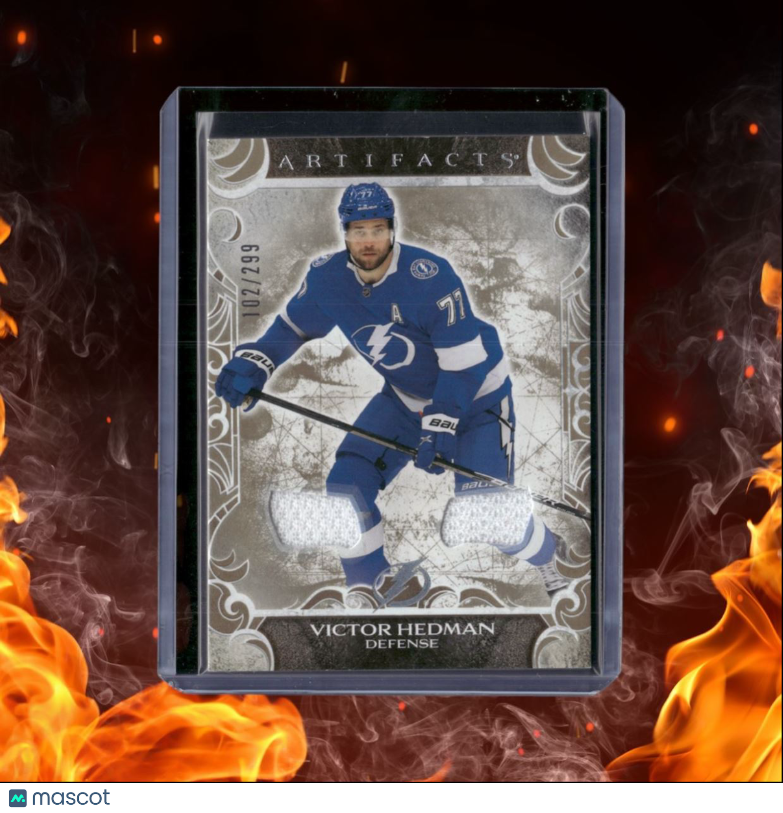 2024-25 Upper Deck Artifacts Victor Hedman Jersey Material Gold 102/299 #6