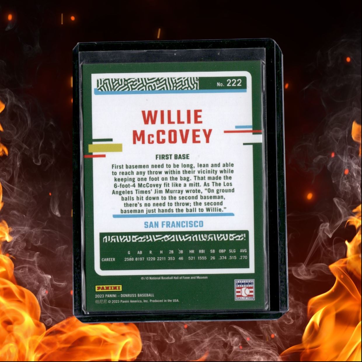 2023 Panini Donruss Willie McCovey Red Foil 0577/2023 #222