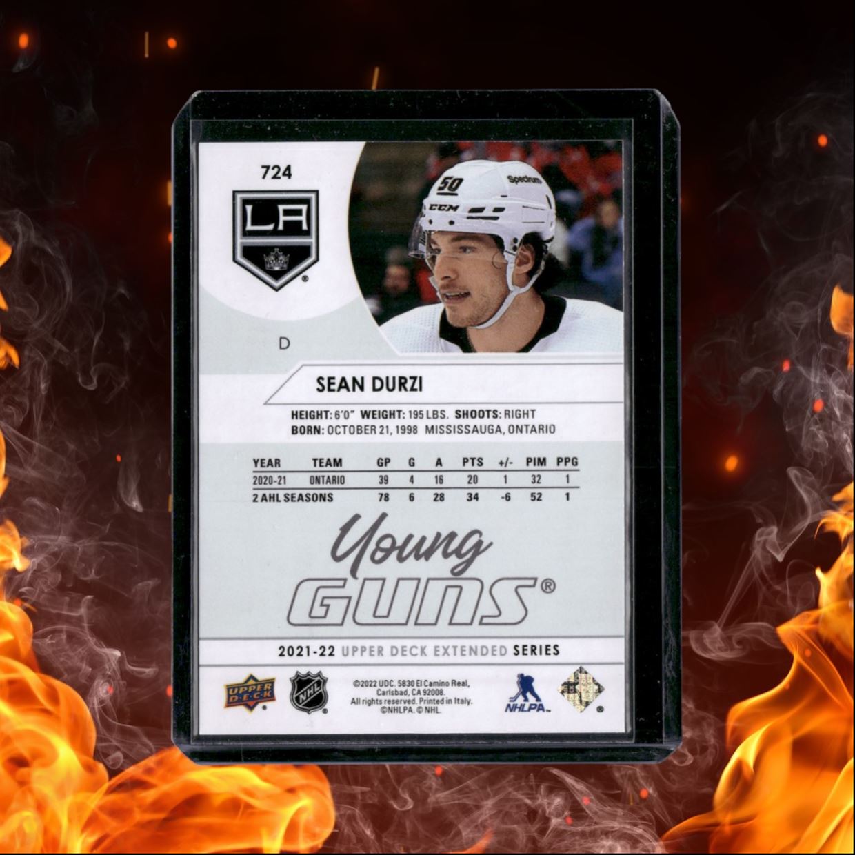2021-22 Upper Deck Sean Durzi Young Guns Rookie #724