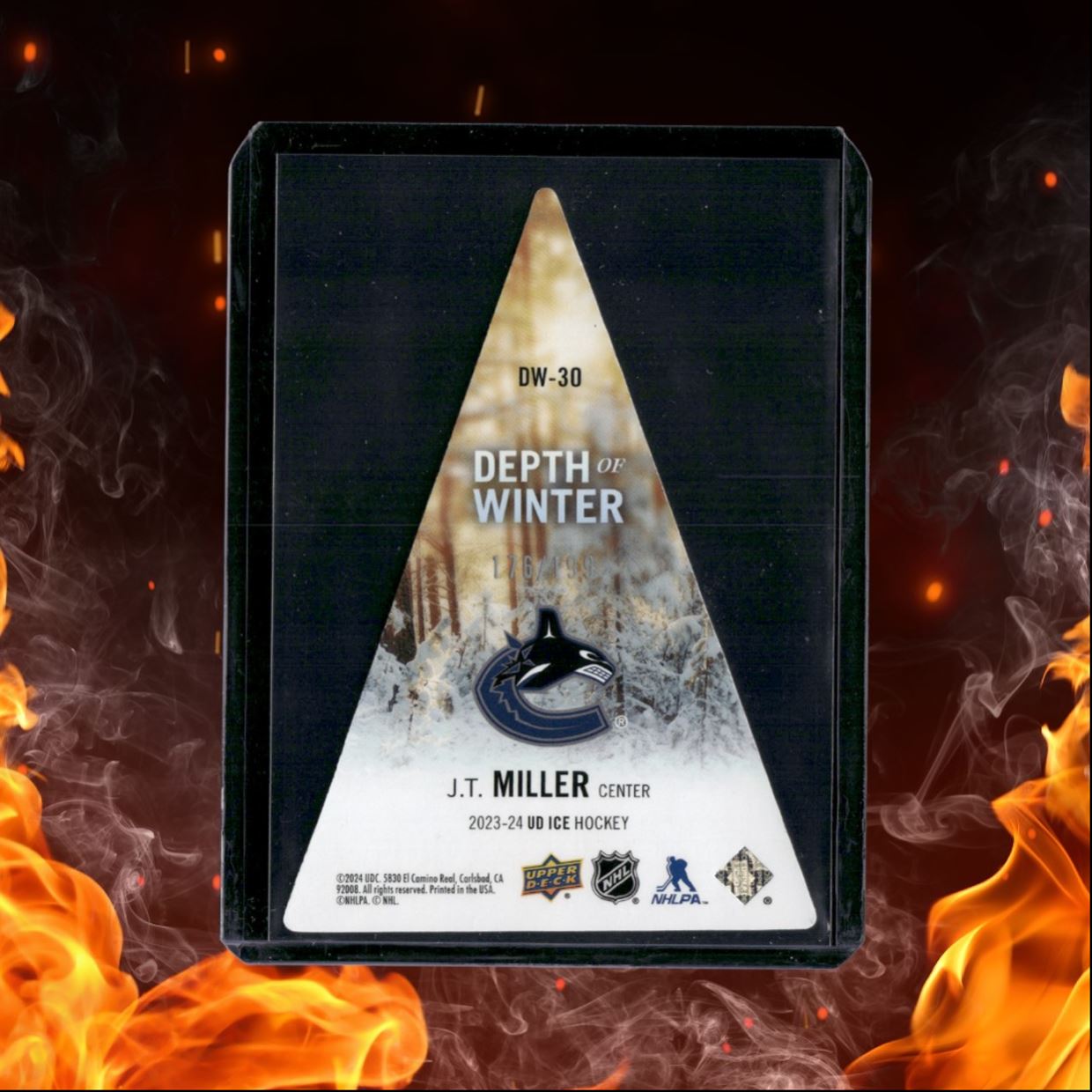 2023-24 Upper Deck Ice J.T. Miller Depth of Winter Spectrum 176/199 #DW-30