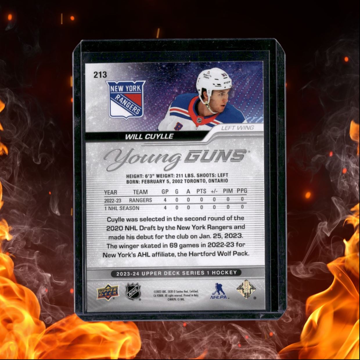 2023-24 Upper Deck Will Cuylle Young Guns (B) Rookie #213