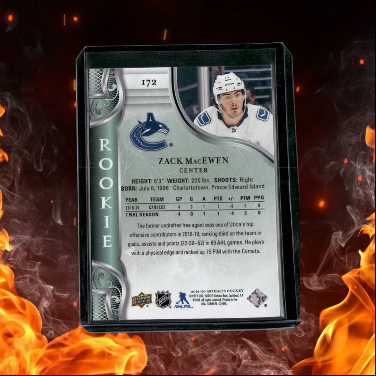 2019-20 Upper Deck Artifacts Zack MacEwen Copper Rookie 120/299 #172