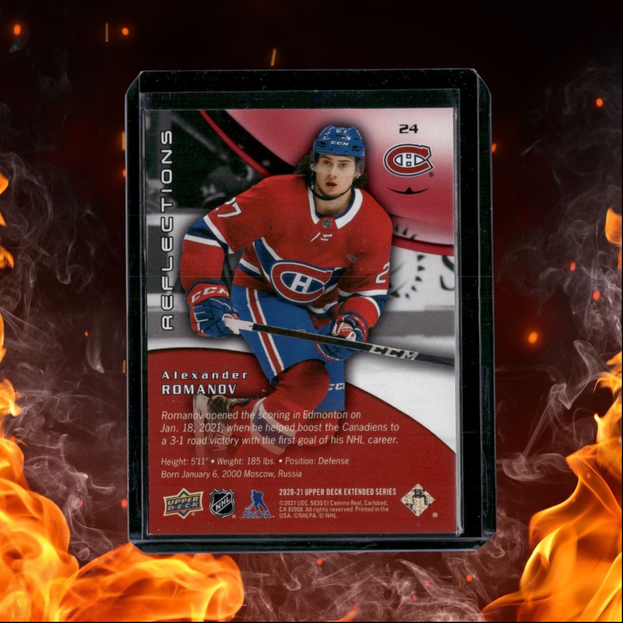 2020-21 Upper Deck Alexander Romanov Retro Reflections Red Rookie 155/500 #24