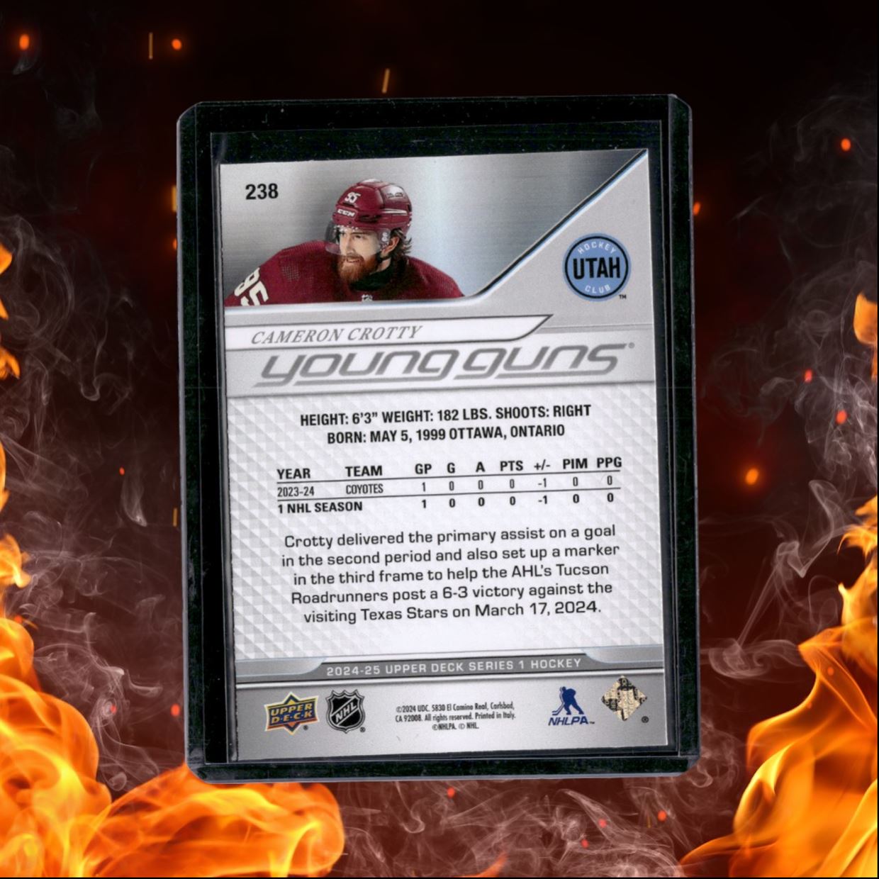 2024-25 Upper Deck Cameron Crotty Young Guns Rookie #238