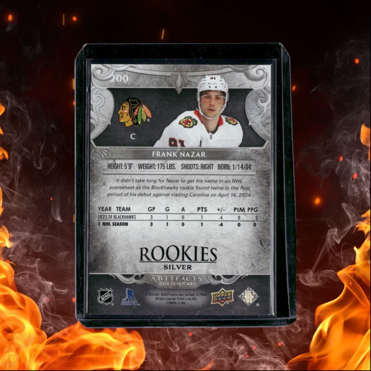 2024-25 Upper Deck Artifacts Frank Nazar Rookie 611/999 #200