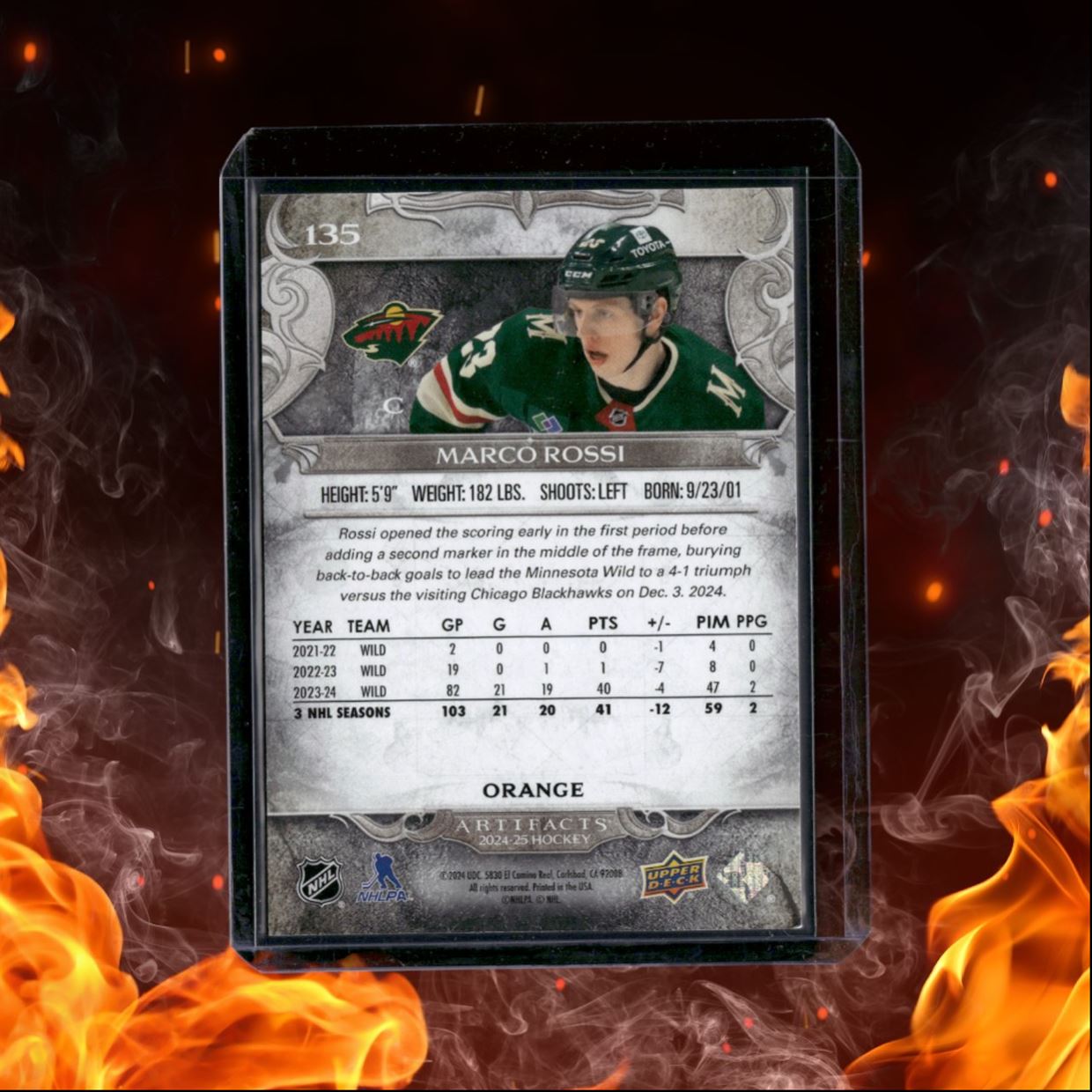 2024-25 Upper Deck Artifacts Marco Rossi Orange 29/75 #135