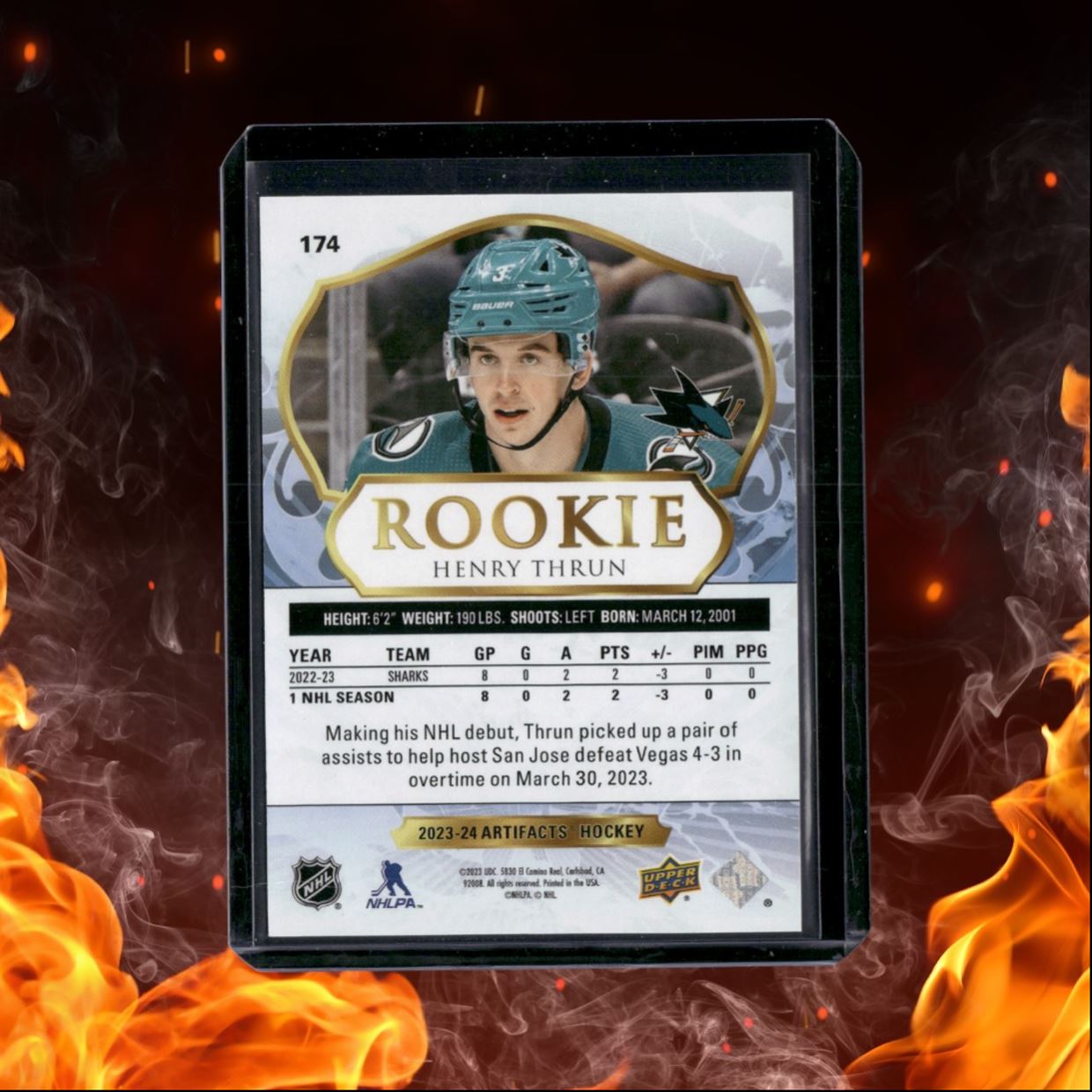 2023-24 Upper Deck Artifacts Daemon Hunt Rookie 938/999 #174