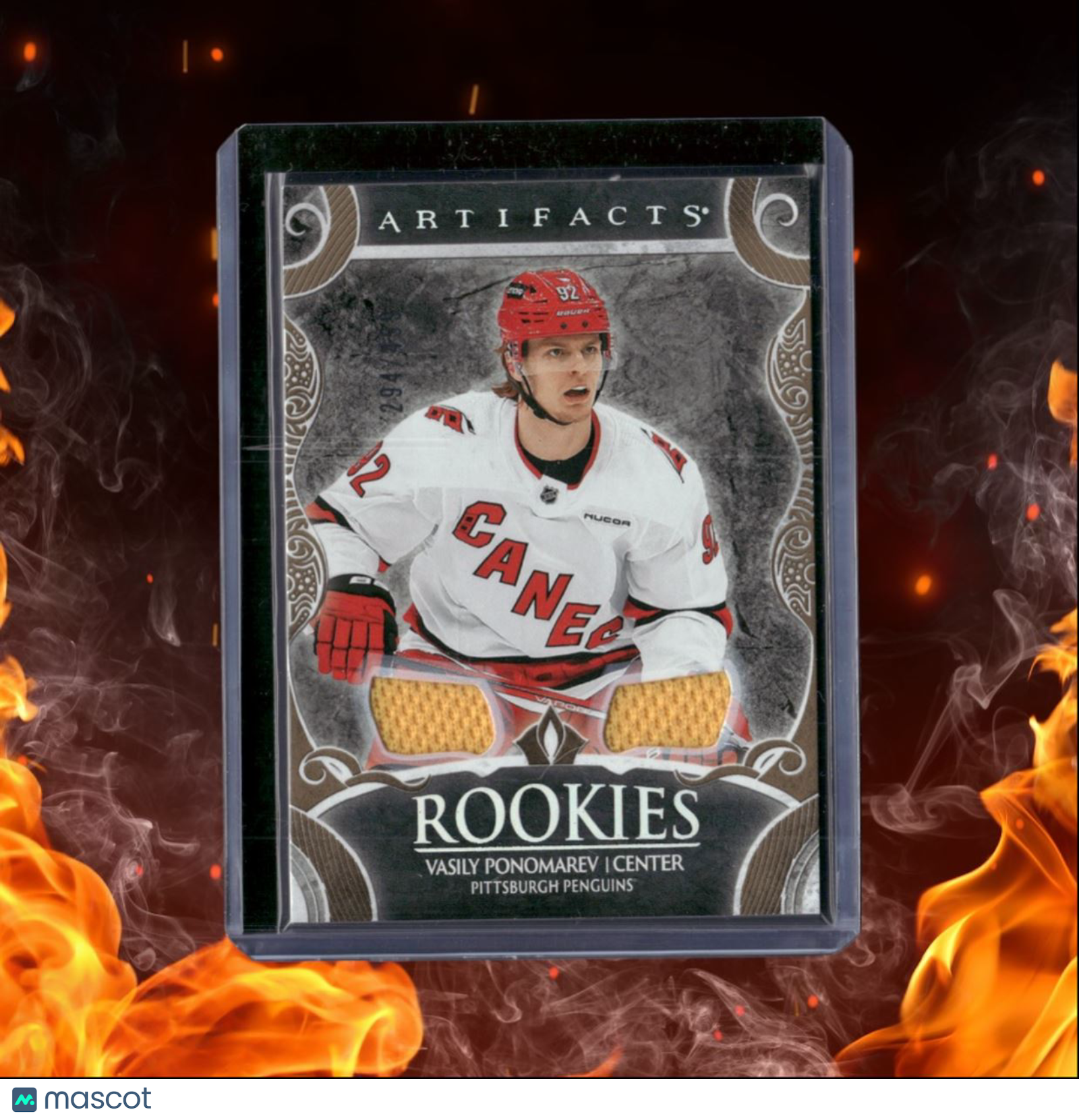 2024-25 Upper Deck Artifacts Vasily Ponomarev Dual Jersey Gold Rookie 294/499