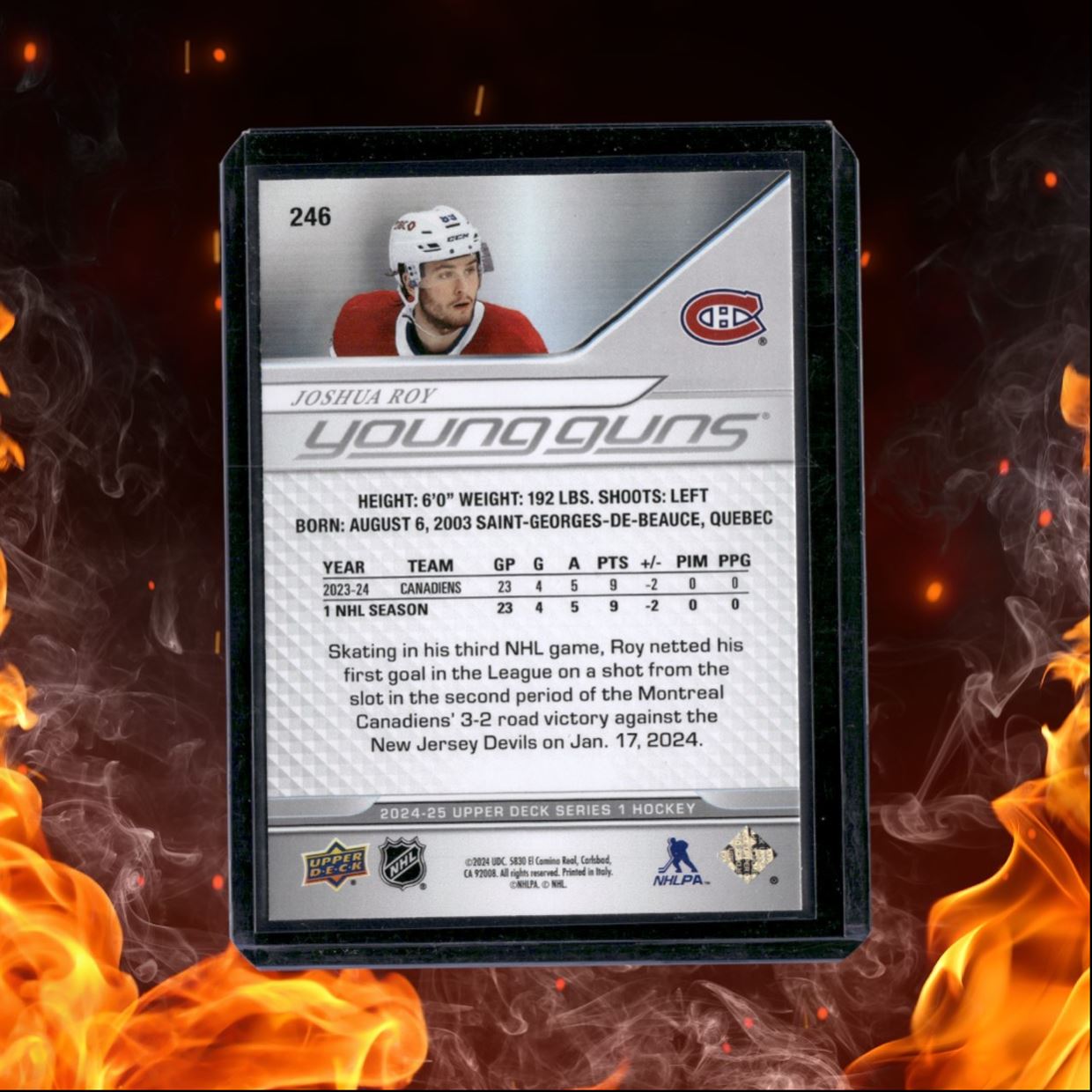 2024-25 Upper Deck Josh Roy Young Guns (B) Rookie #246