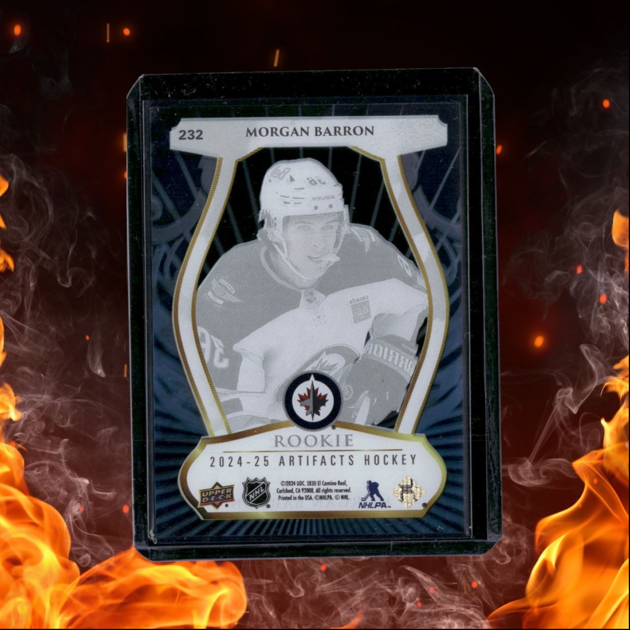 2024-25 Upper Deck Artifacts Morgan Barron Clear Cut SP Rookie #232