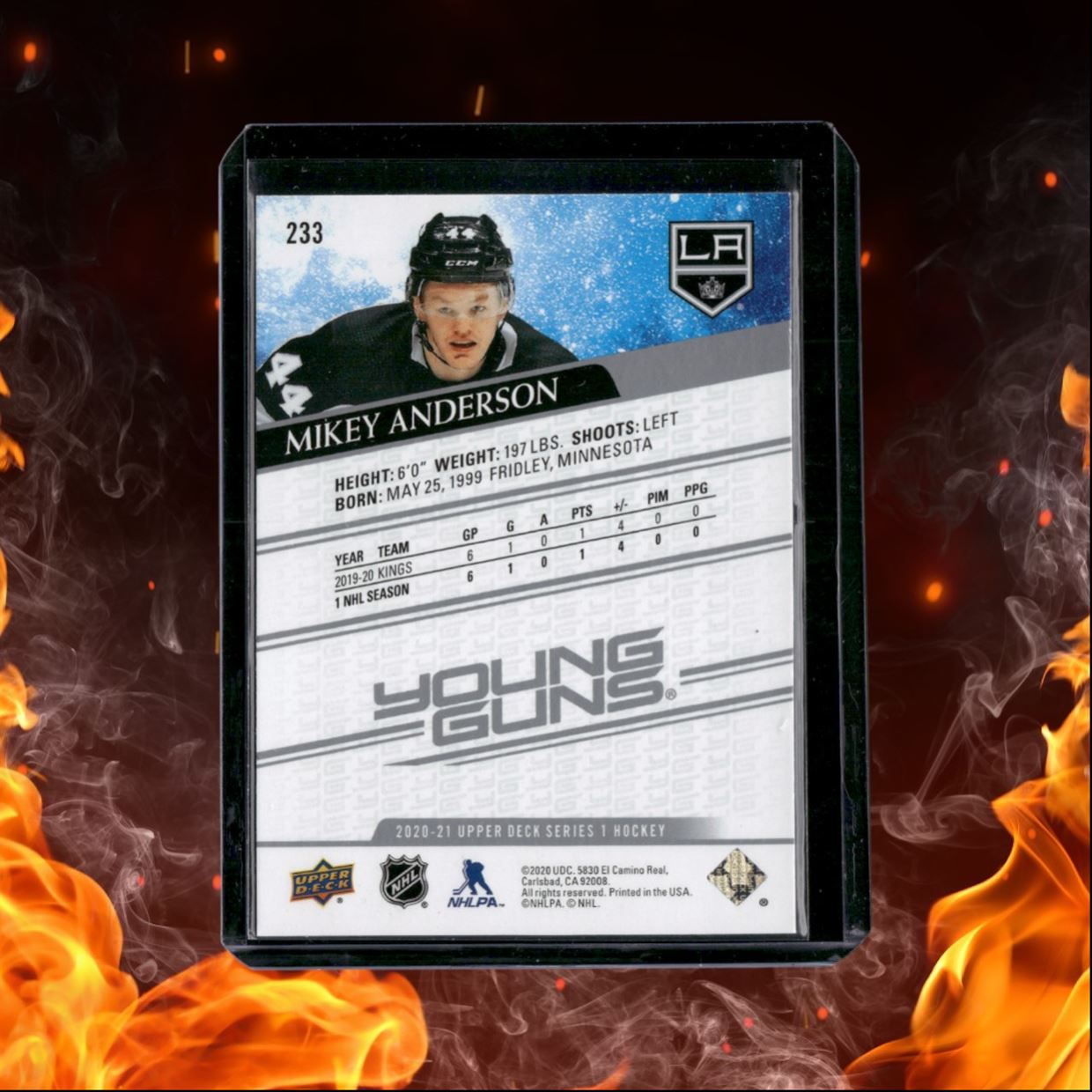 2020-21 Upper Deck Mikey Anderson Young Guns Rookie #233