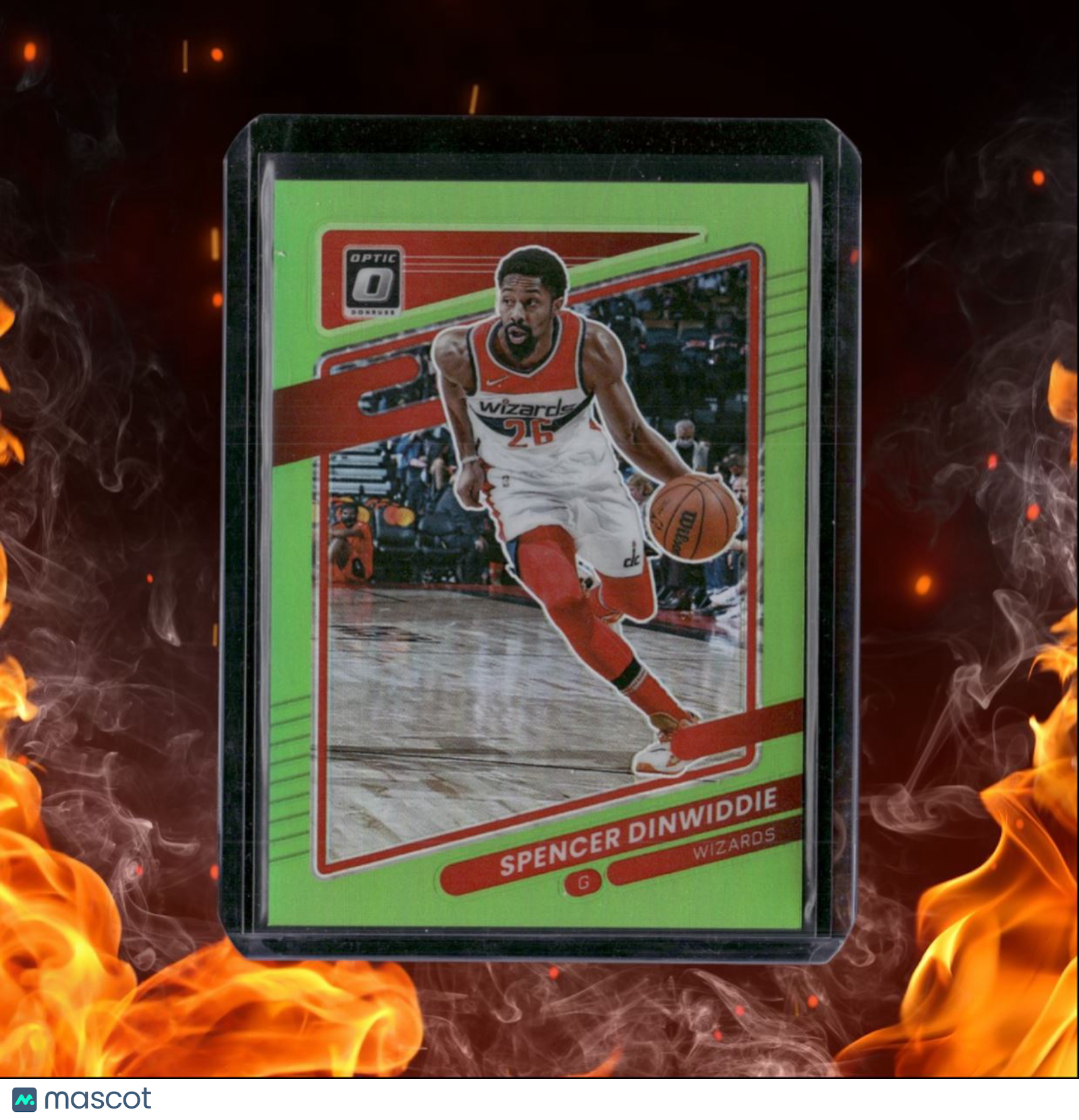 2021-22 Panini Donruss Optic Spencer Dinwiddie Lime Green Prizm 085/149 #54