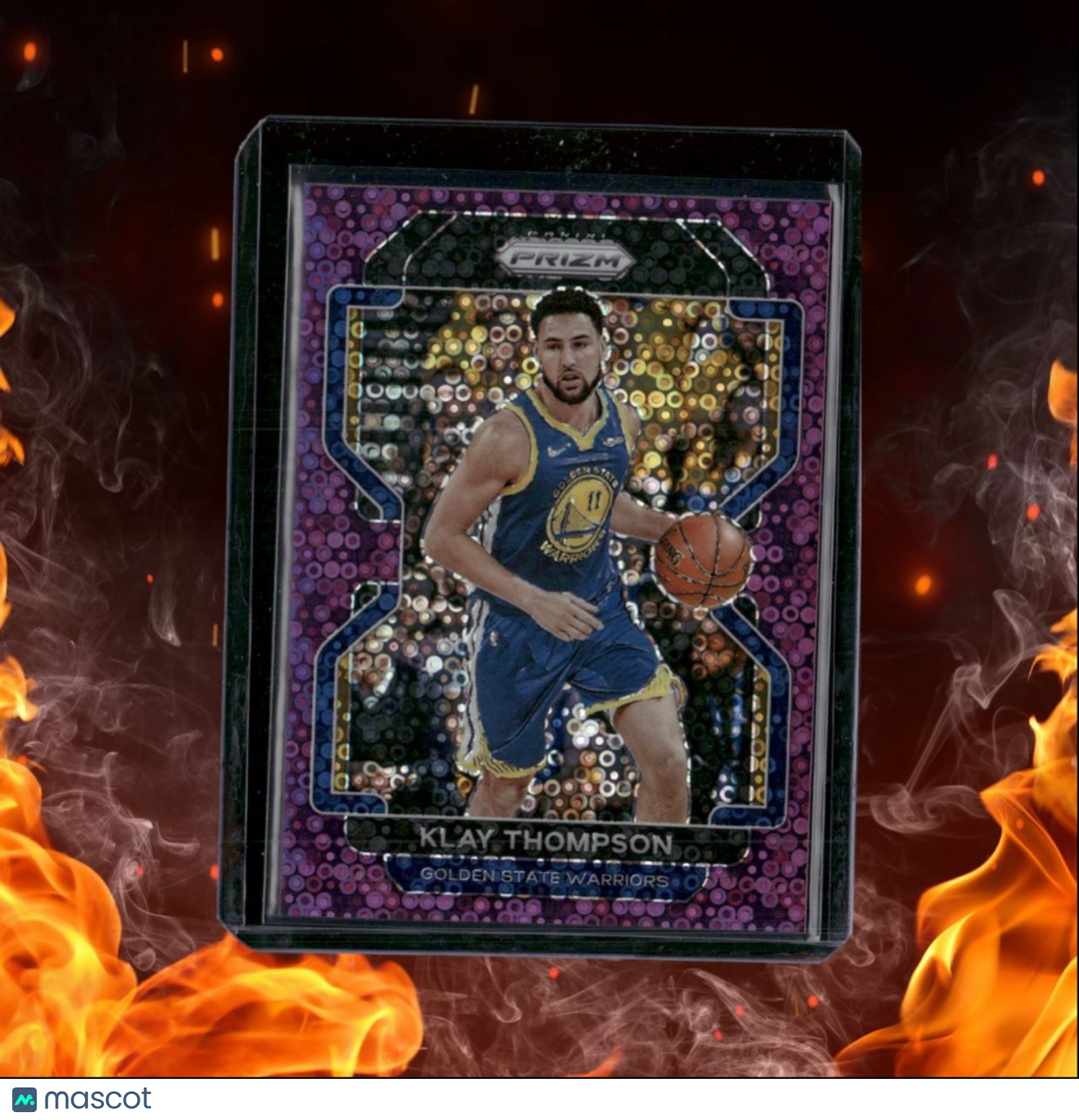 2021-22 Panini Prizm Klay Thompson Purple Fast Break Prizm 68/75 #92