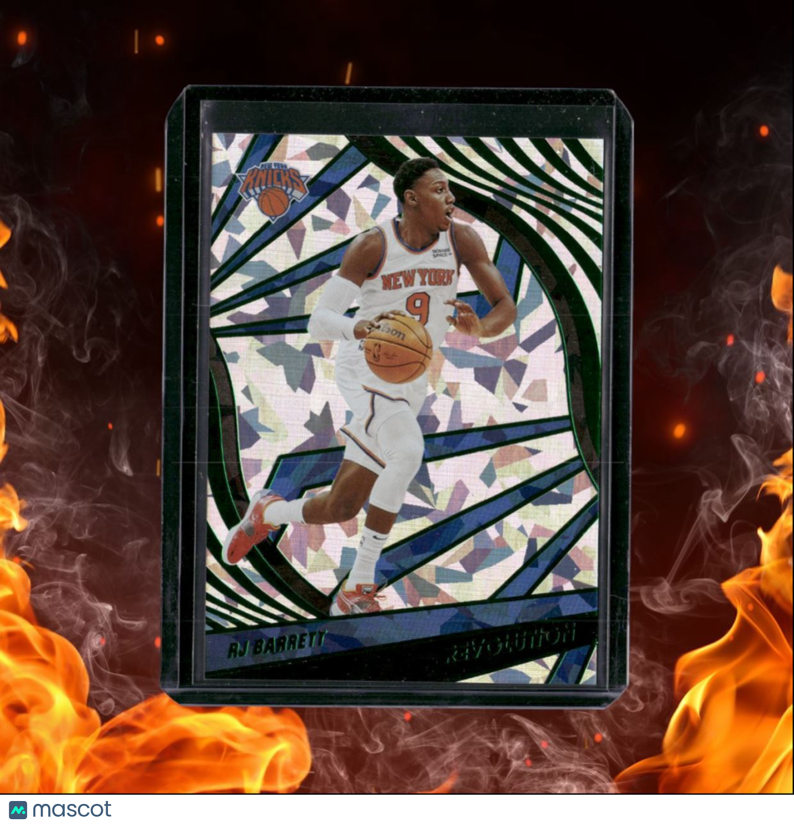 2021-22 Panini Revolution RJ Barrett Chinese New Year Emerald Cracked Ice 85/88