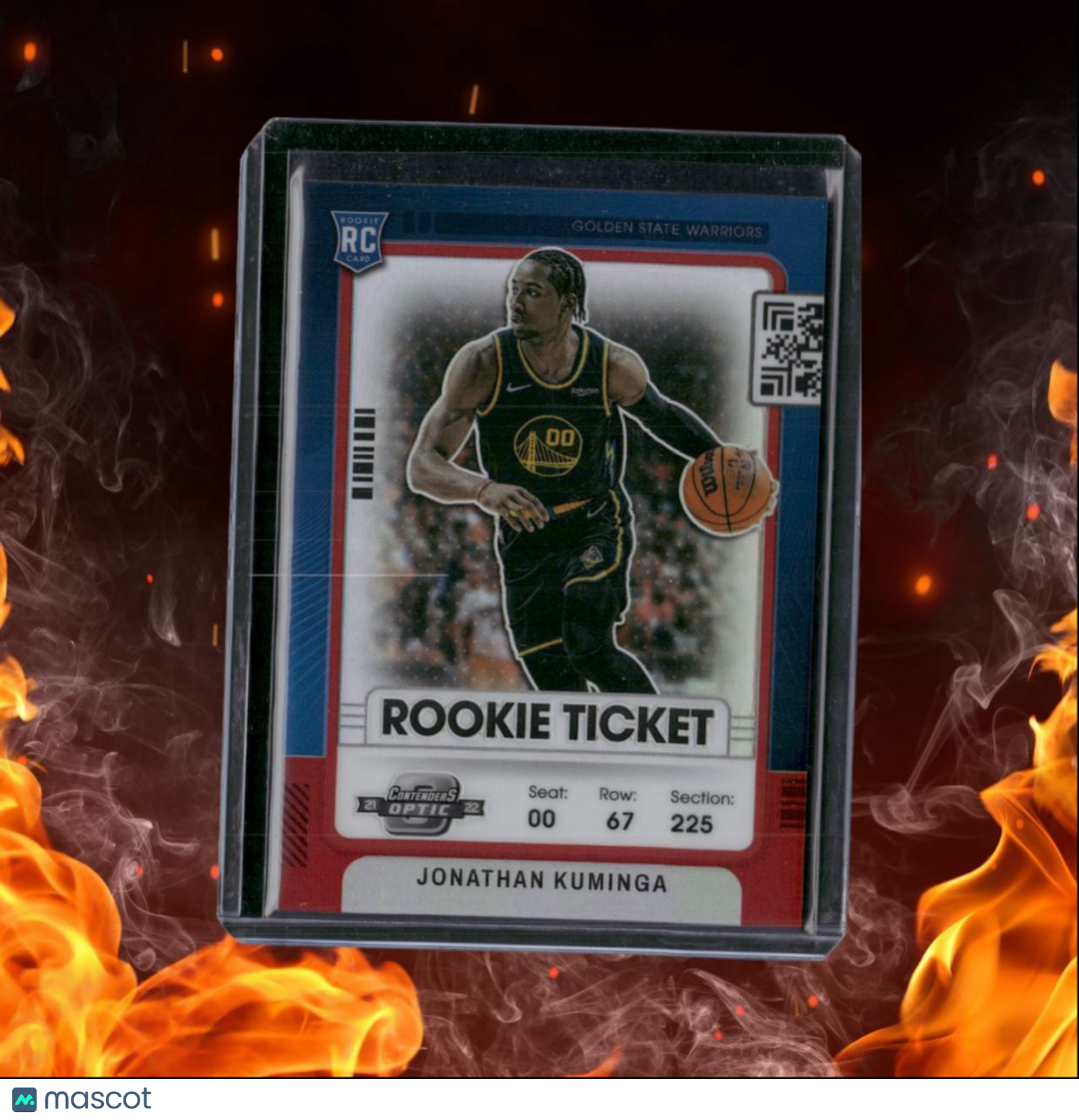 2021-22 Panini Contenders Optic Jonathan Kuminga Ticket Holo Prizm Rookie #19