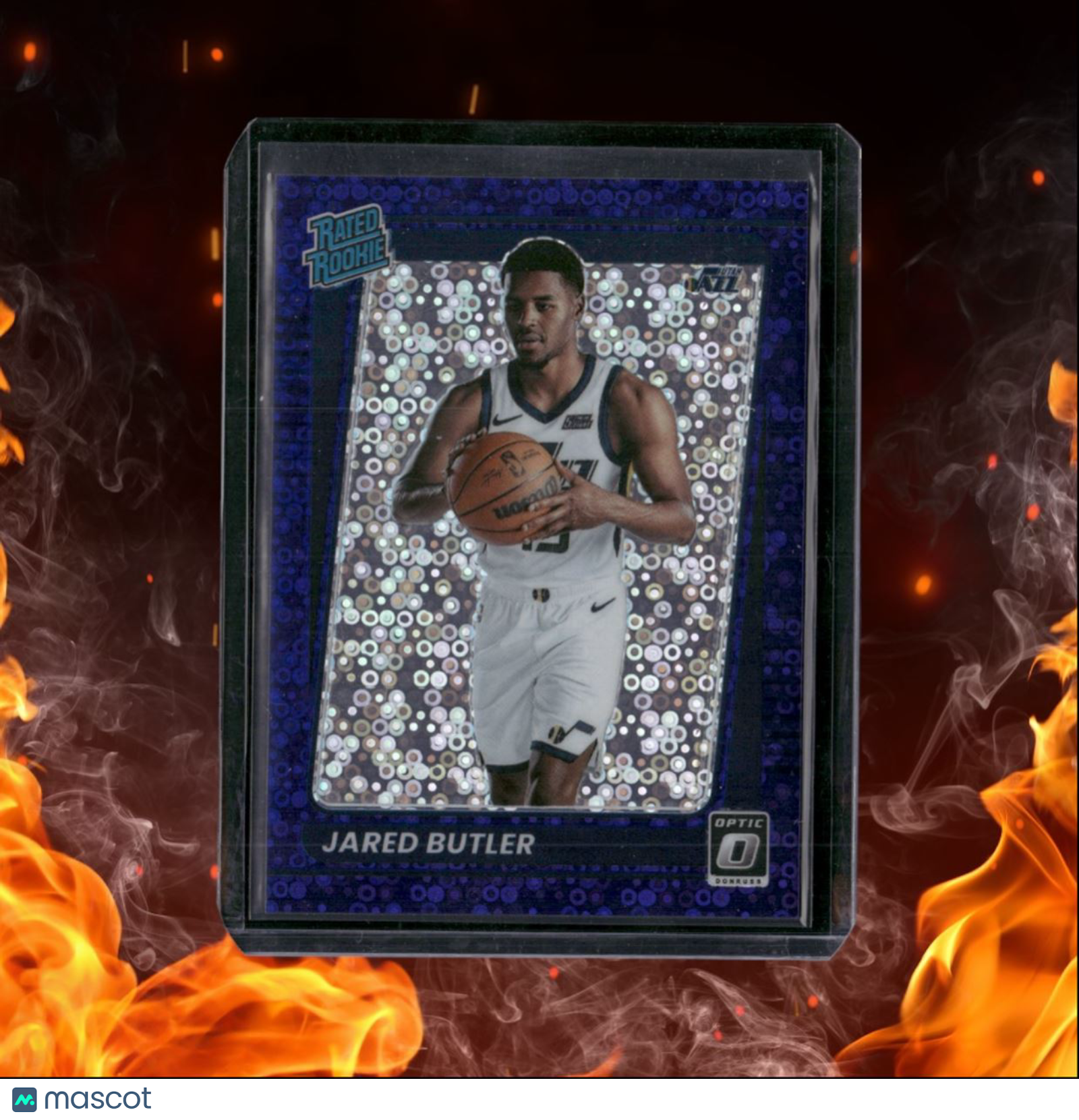 2021-22 Donruss Optic Jared Butler Fast Break Purple Rated Rookie 22/95 #199